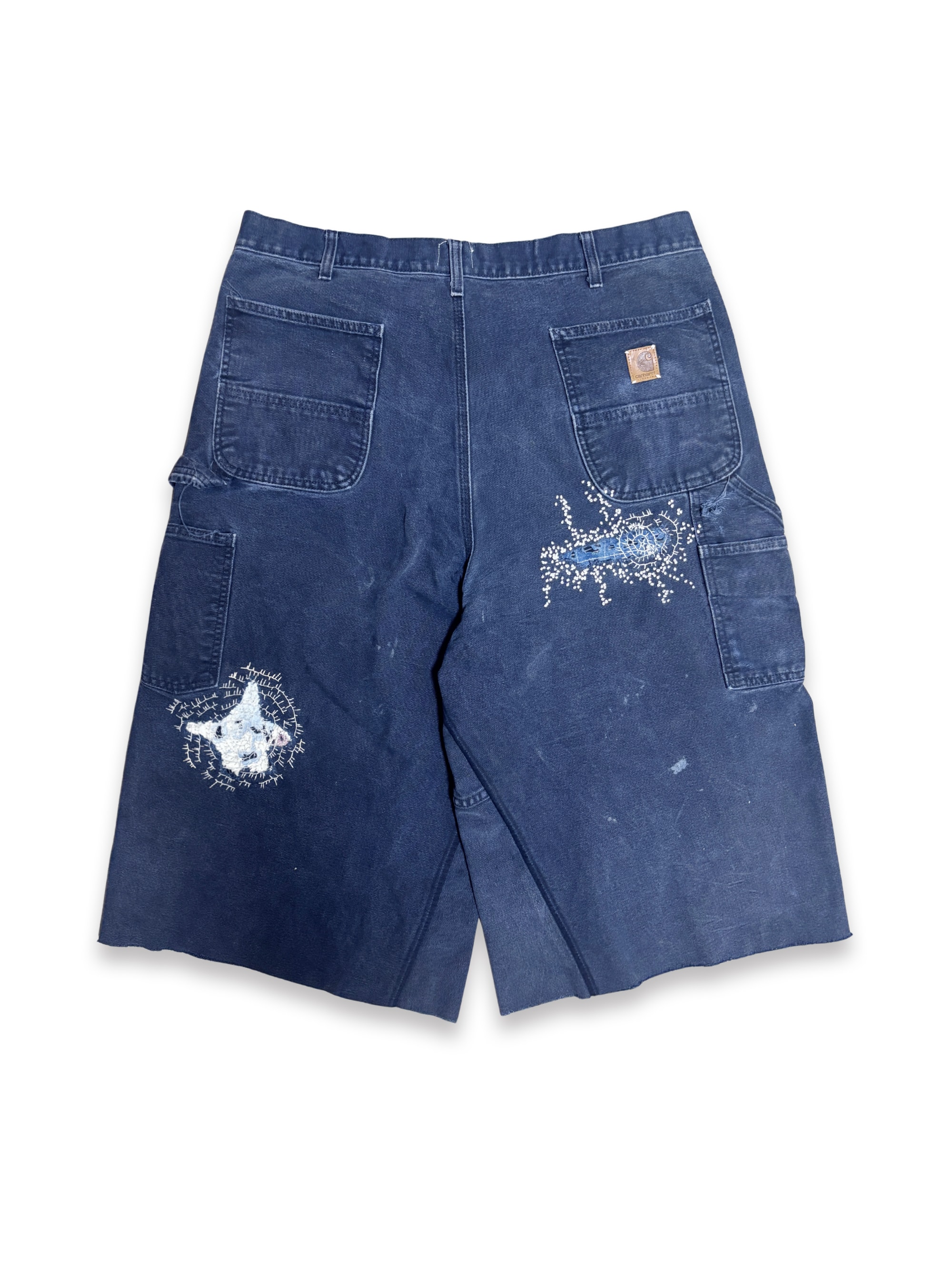 Vtg Carhartt Boro Sashiko Distressed Shorts . 036 (40")