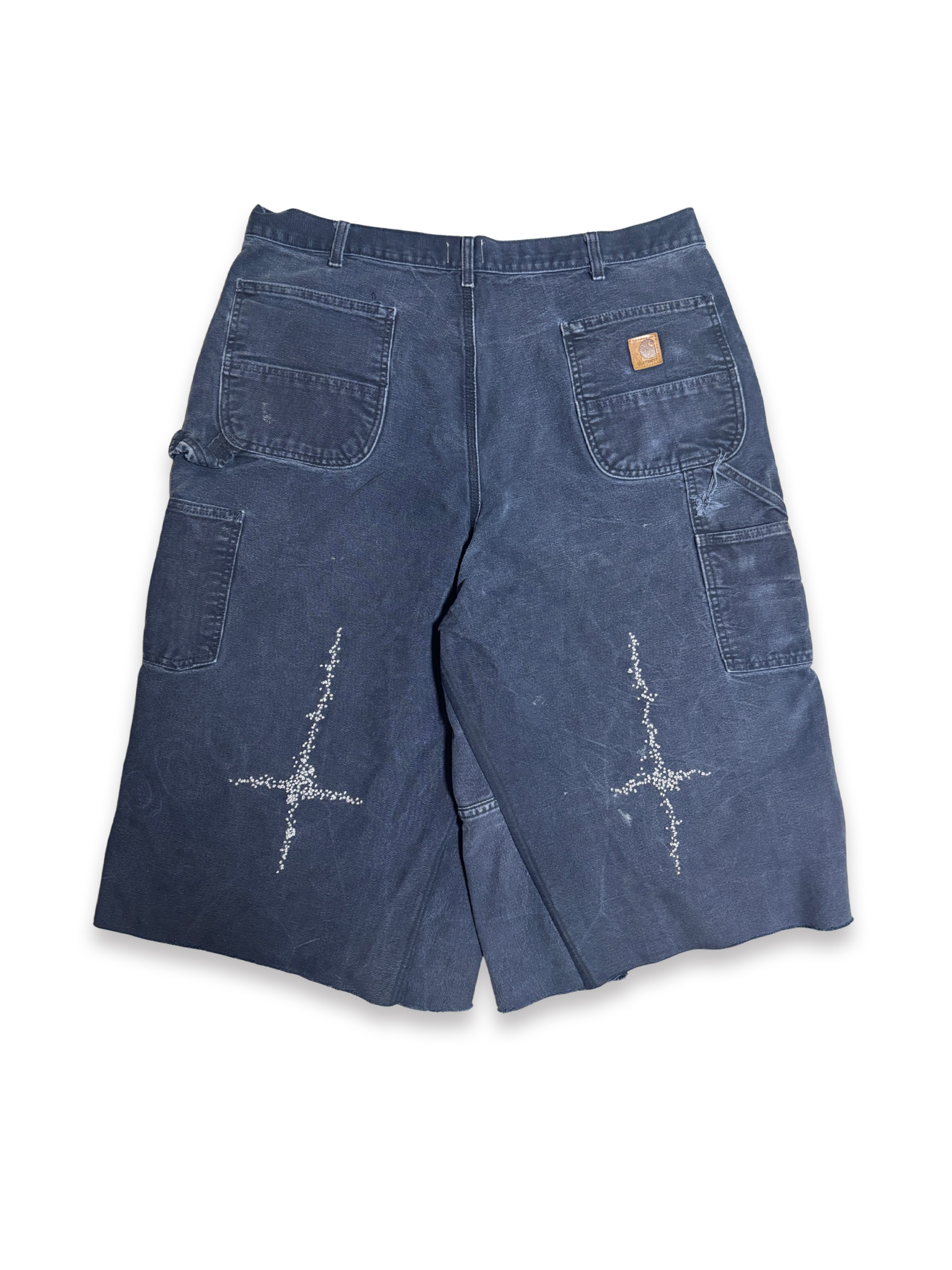 Vtg Carhartt Boro Sashiko Distressed Shorts . 037 (40")