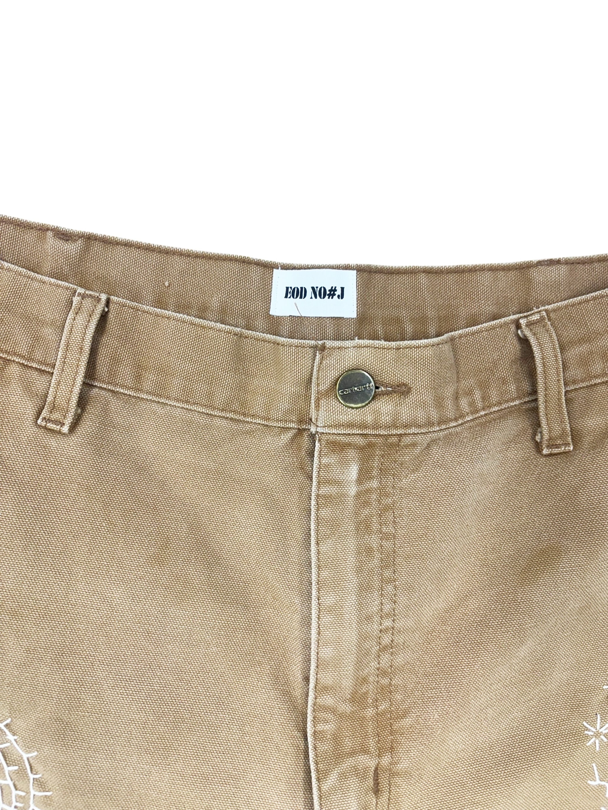 Vtg Carhartt Boro Sashiko Distressed Shorts . 001