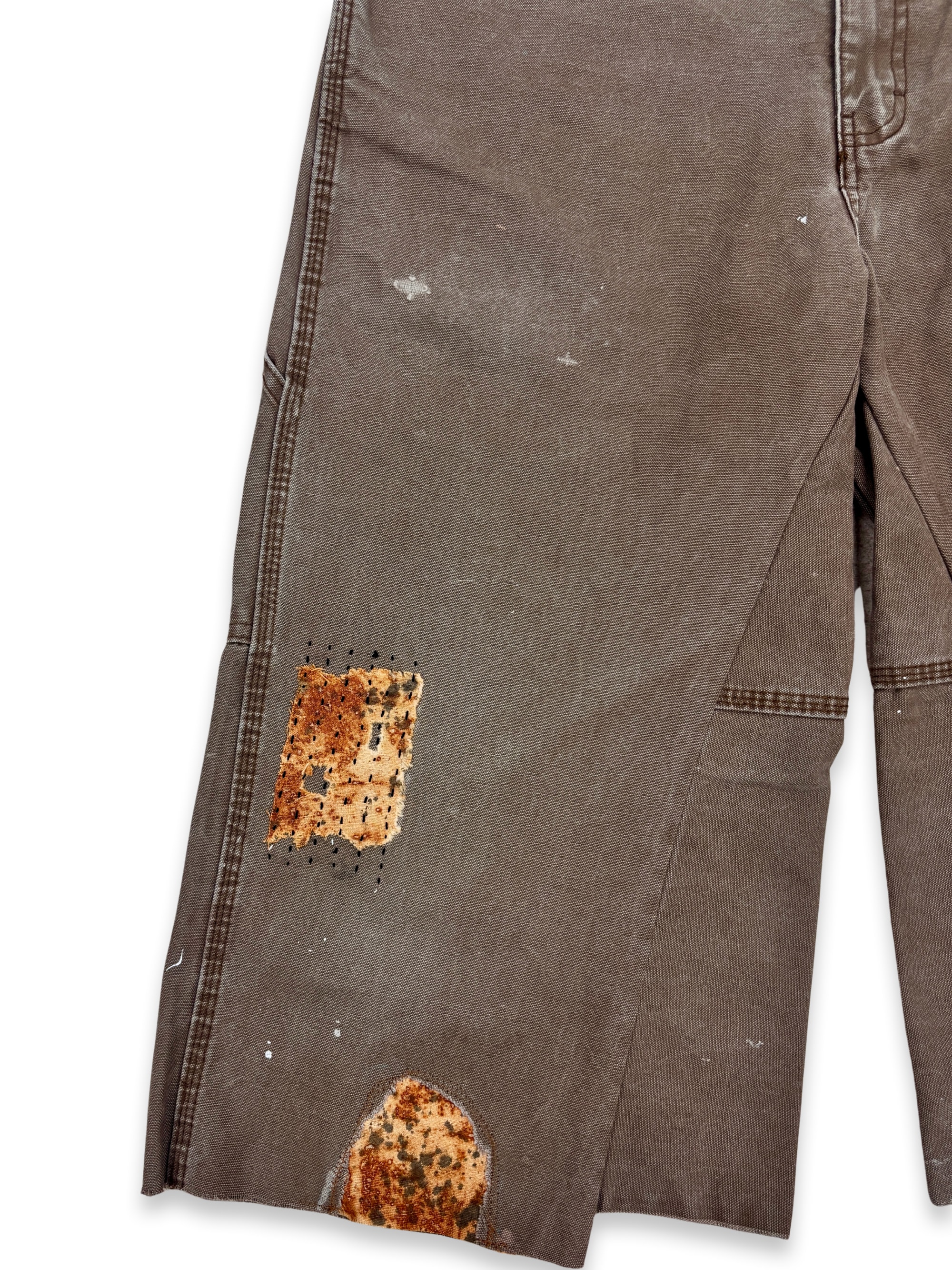 Vtg Dickies Sashiko Distressed Shorts . 005