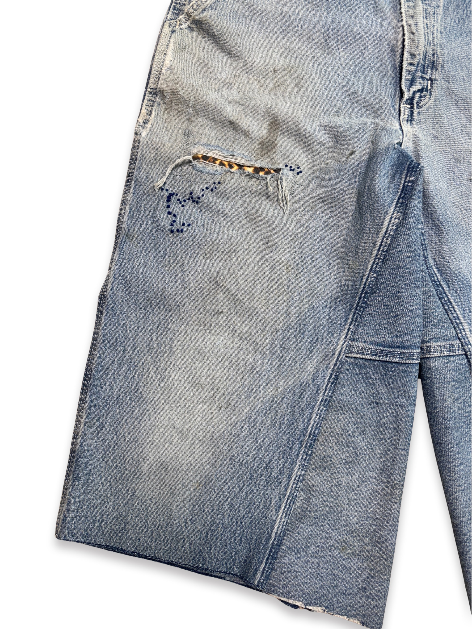 Vtg Carhartt Boro Sashiko Distressed Shorts . 014