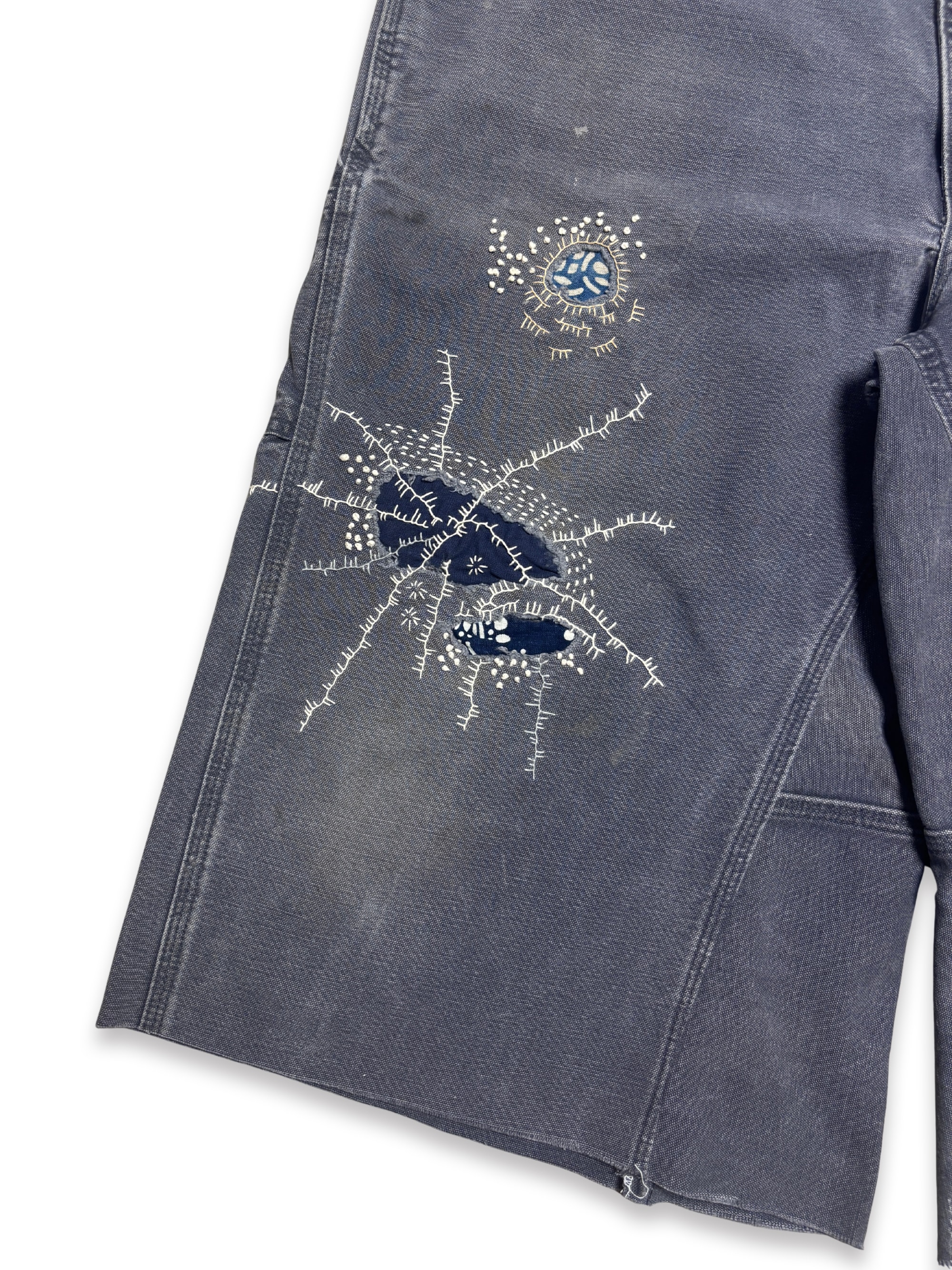 Vtg Carhartt Boro Sashiko Distressed Shorts . 027 (40")