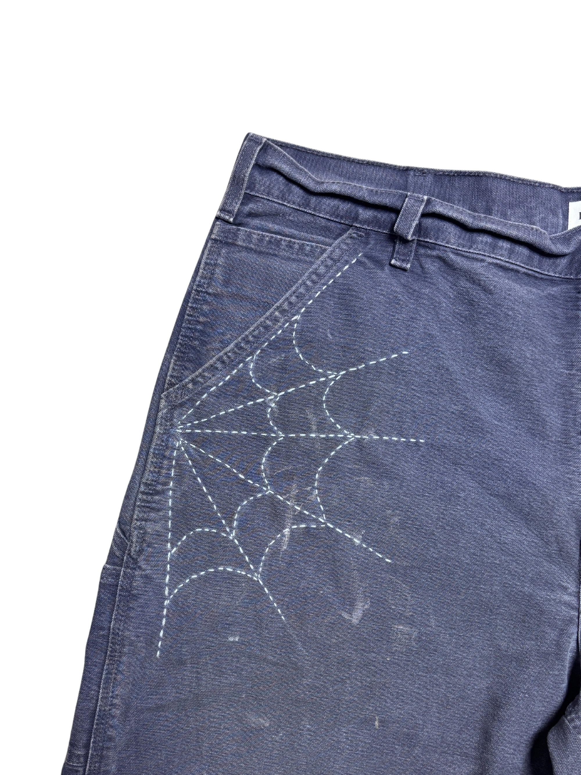 Vtg Carhartt Boro Sashiko Distressed Shorts . 034 (40")