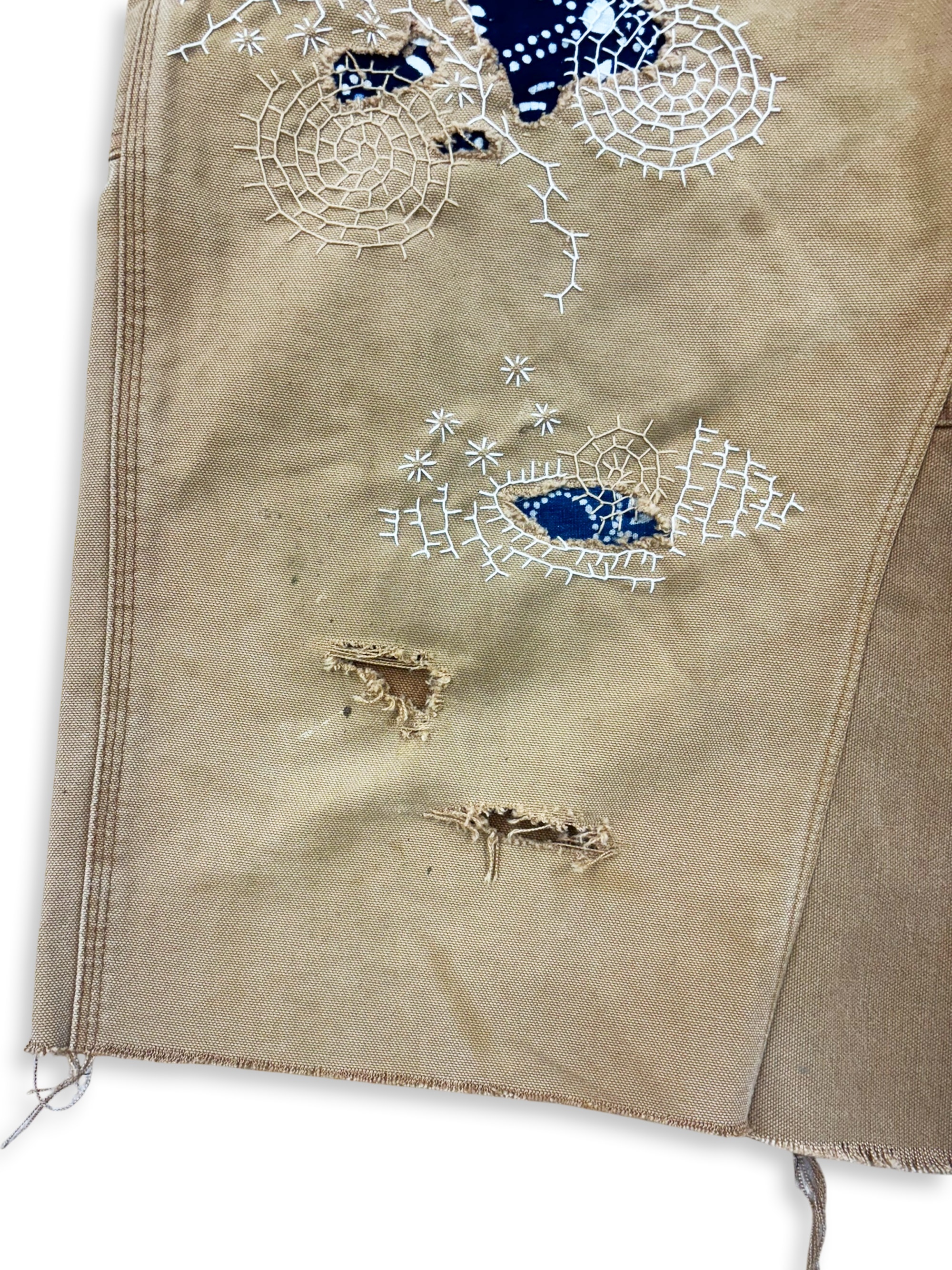 Vtg Carhartt Boro Sashiko Distressed Shorts . 001