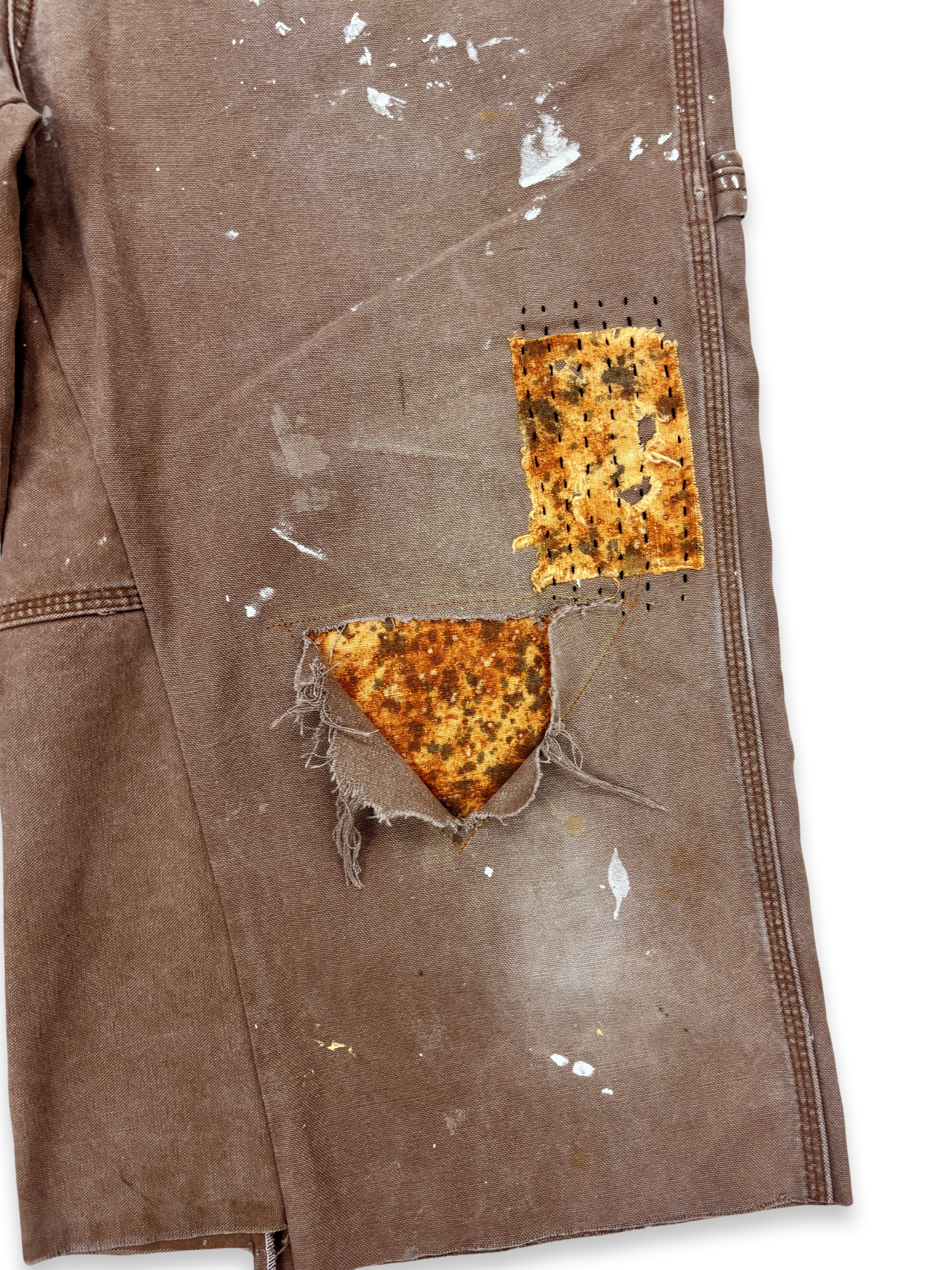 Vtg Dickies Sashiko Distressed Shorts . 002