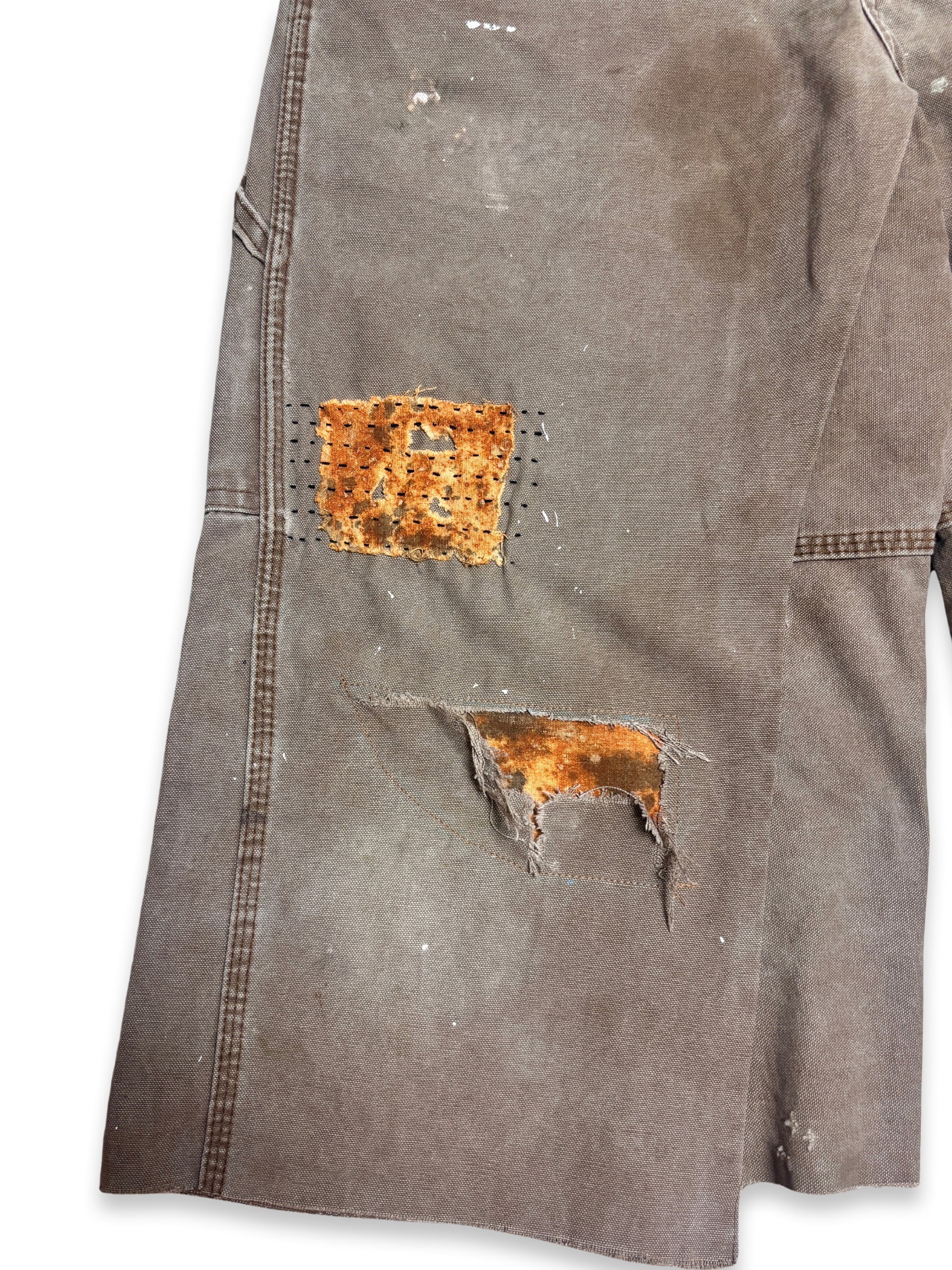 Vtg Dickies Sashiko Distressed Shorts . 006
