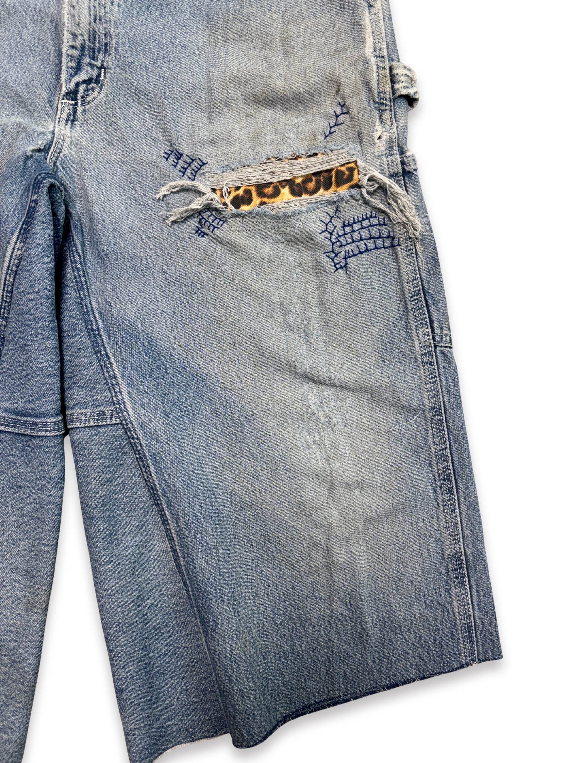 Vtg Carhartt Boro Sashiko Distressed Shorts . 014