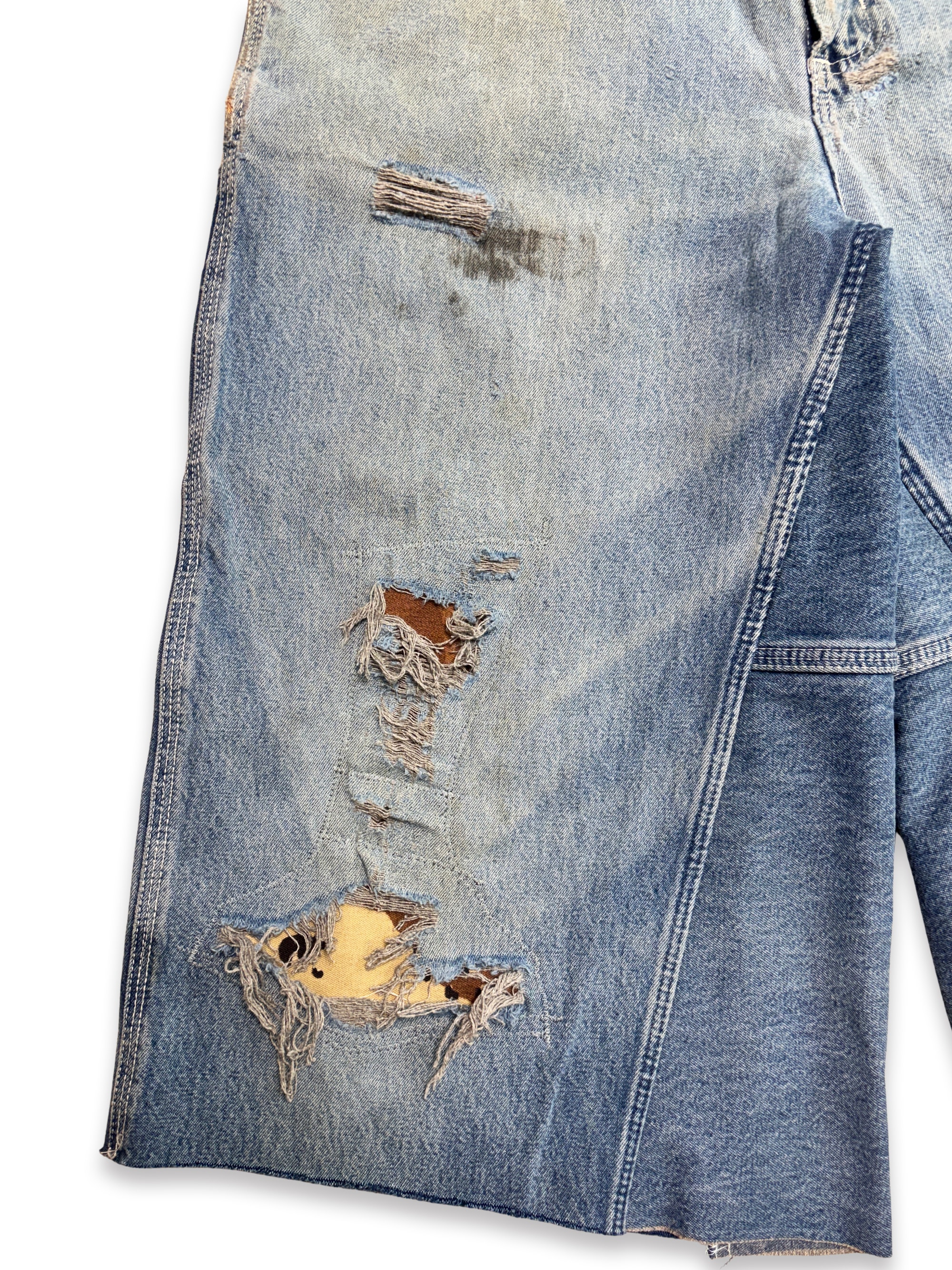 Vtg Carhartt Boro Sashiko Distressed Shorts . 015