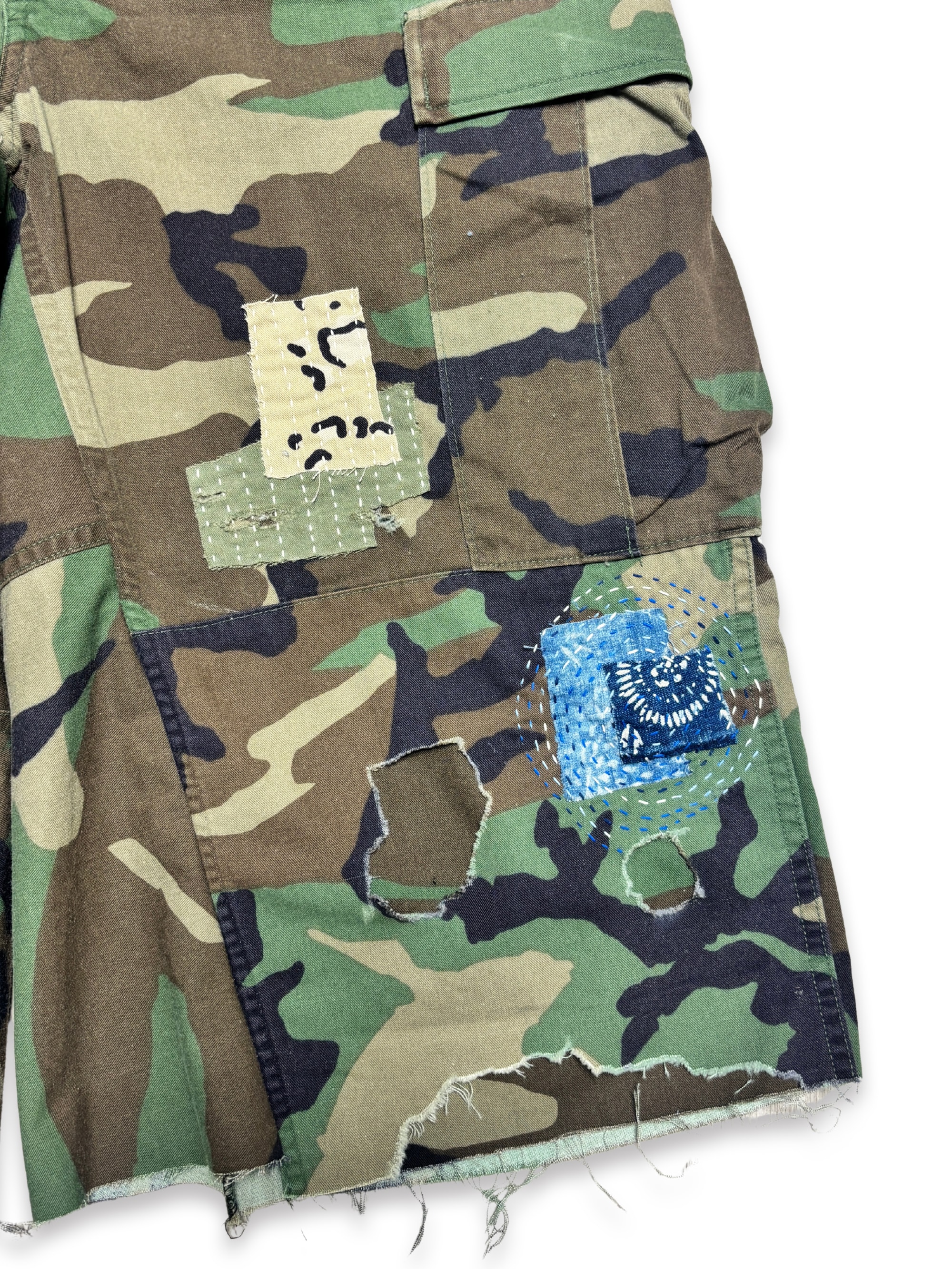 BDU Distressed Boro Sashiko Bermuda (M) _ 004
