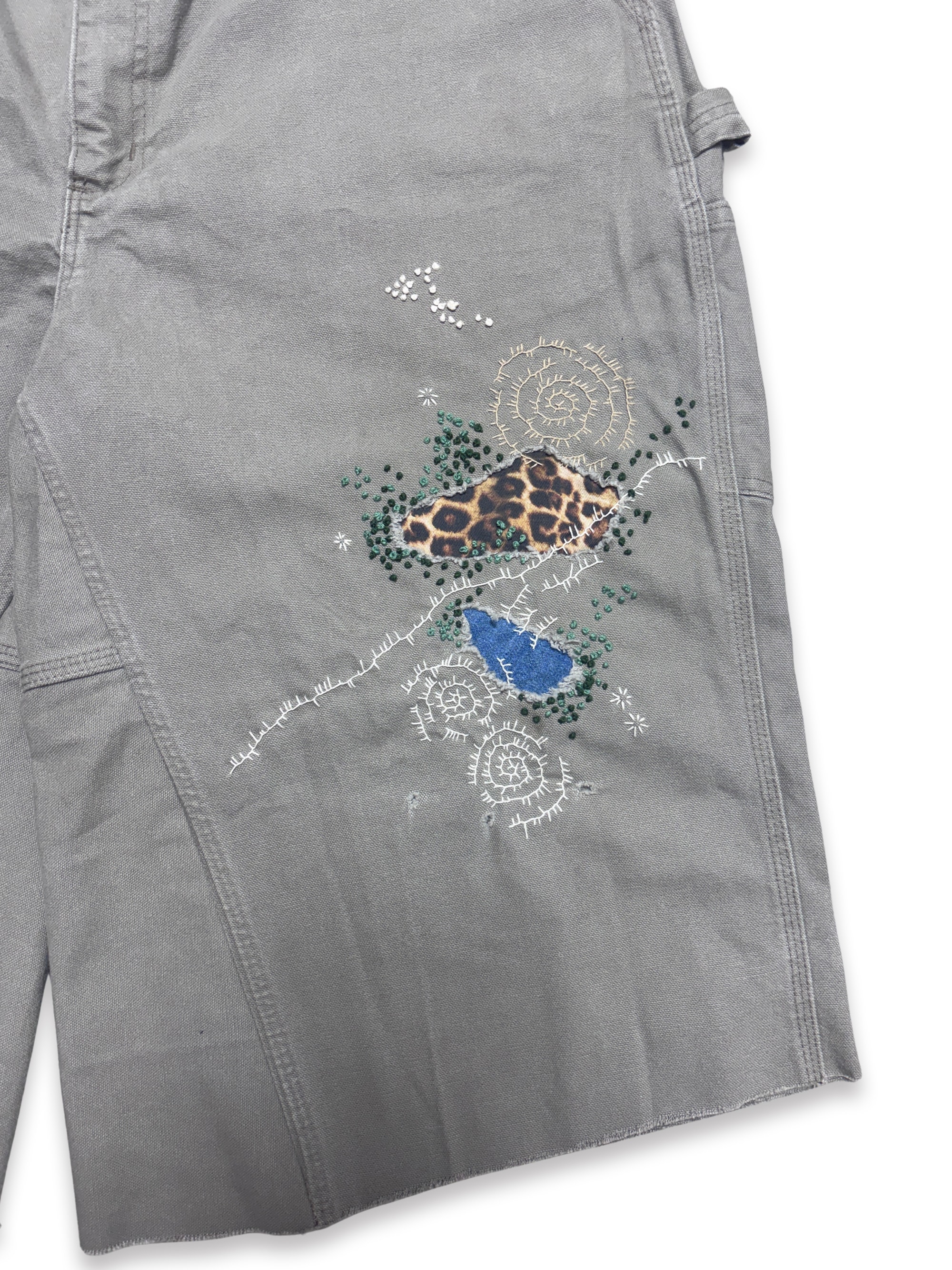 Vtg Carhartt Boro Sashiko Distressed Shorts . 024 (40")