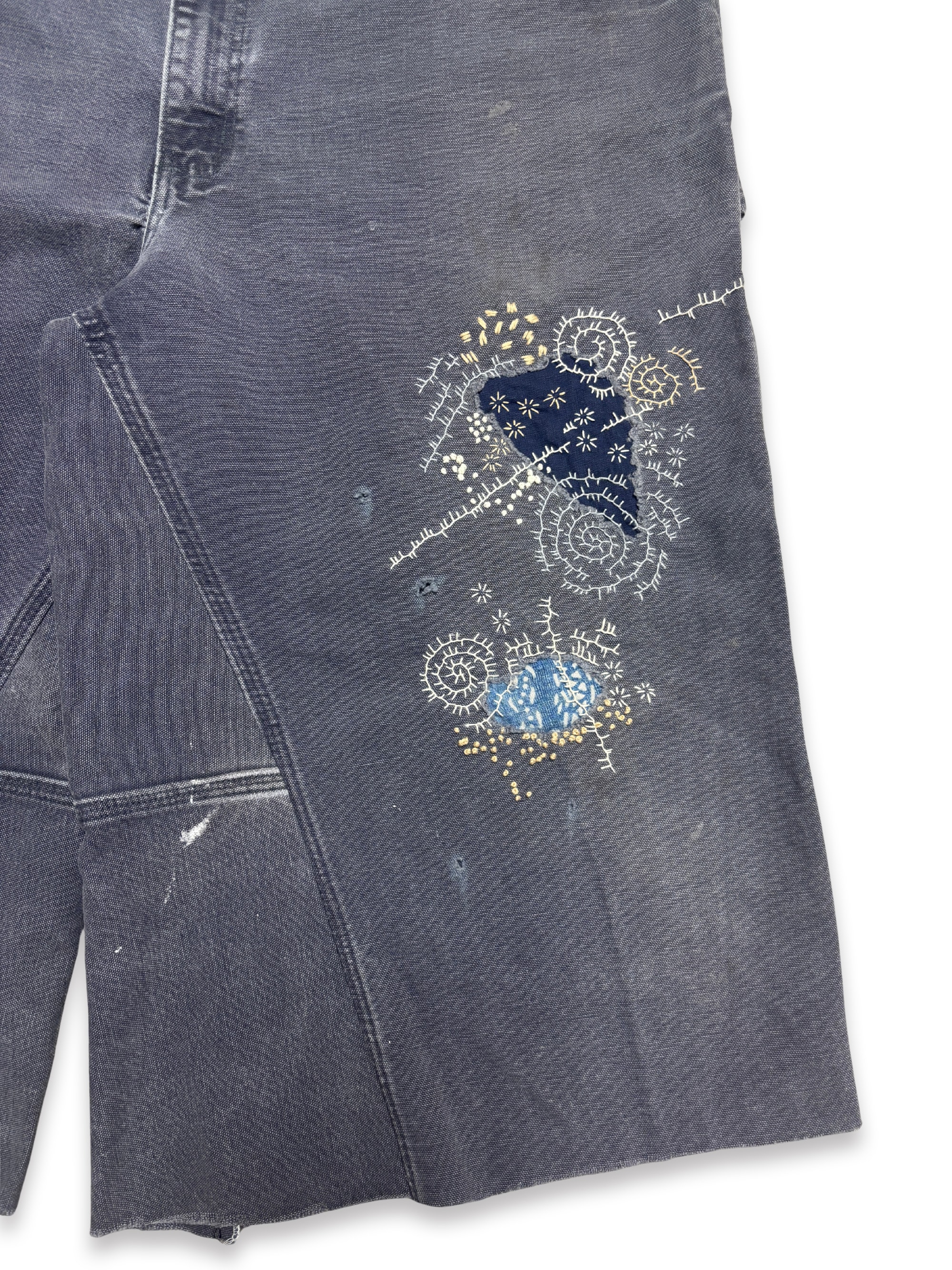 Vtg Carhartt Boro Sashiko Distressed Shorts . 027 (40")