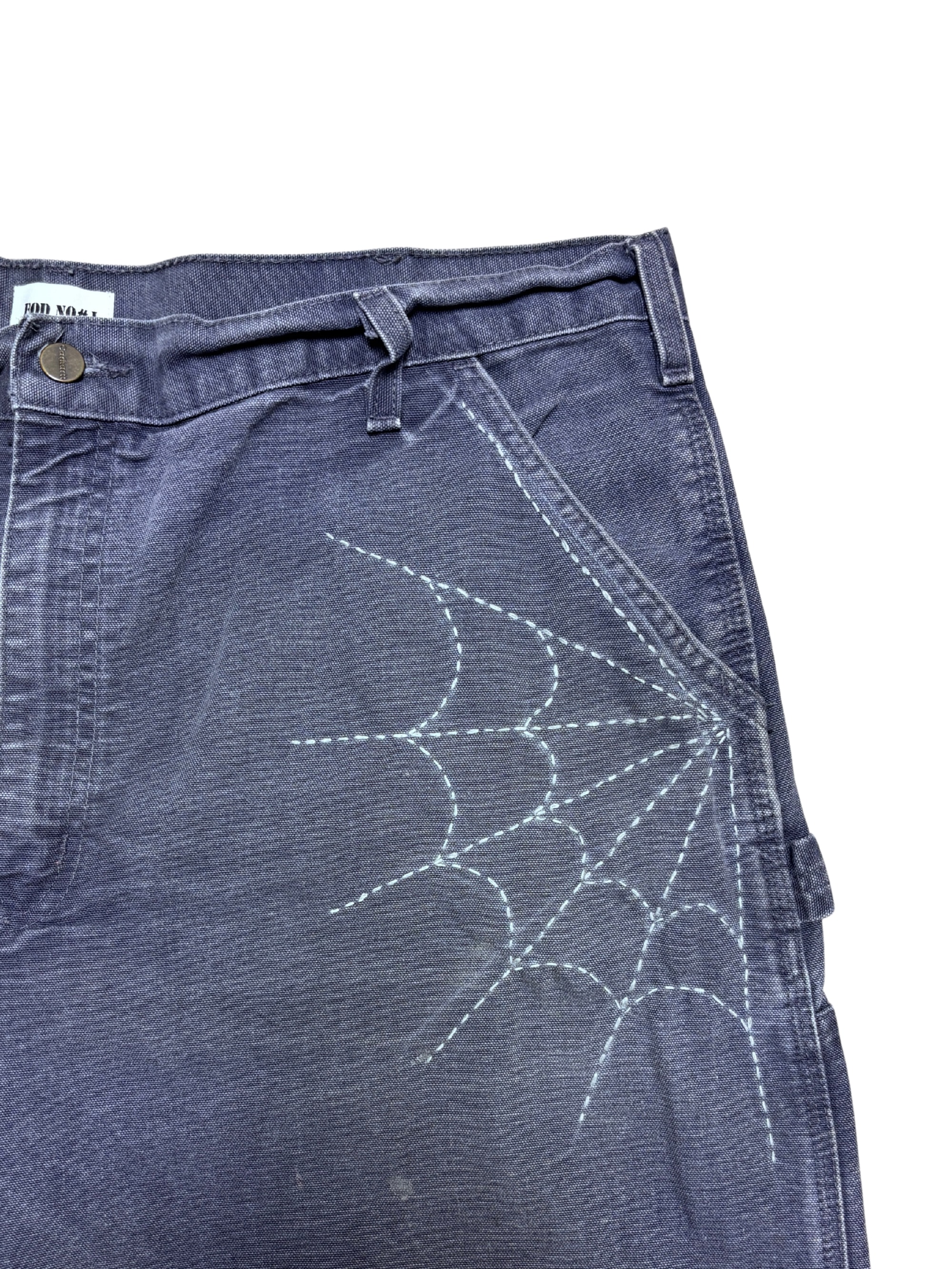 Vtg Carhartt Boro Sashiko Distressed Shorts . 034 (40")