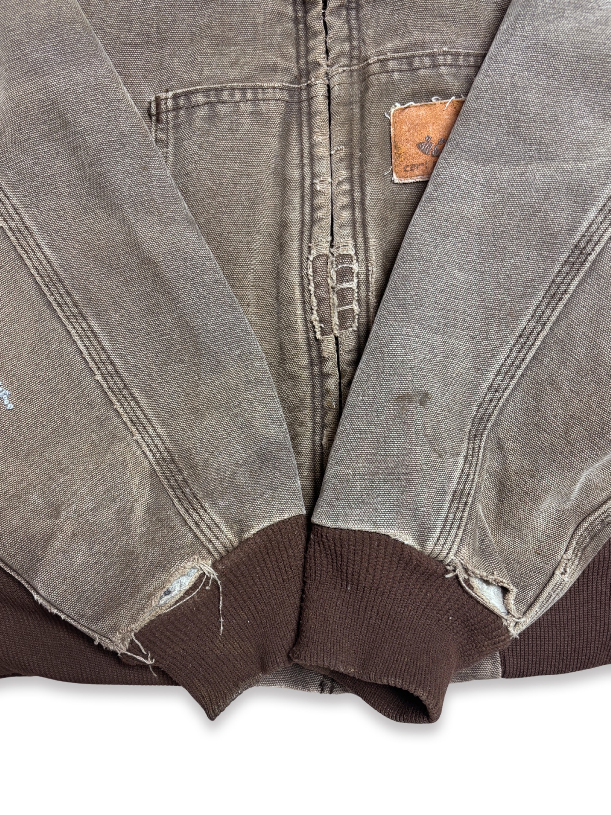 Vtg Carhartt Boro Sashiko Hooded Zip Jacket. 004