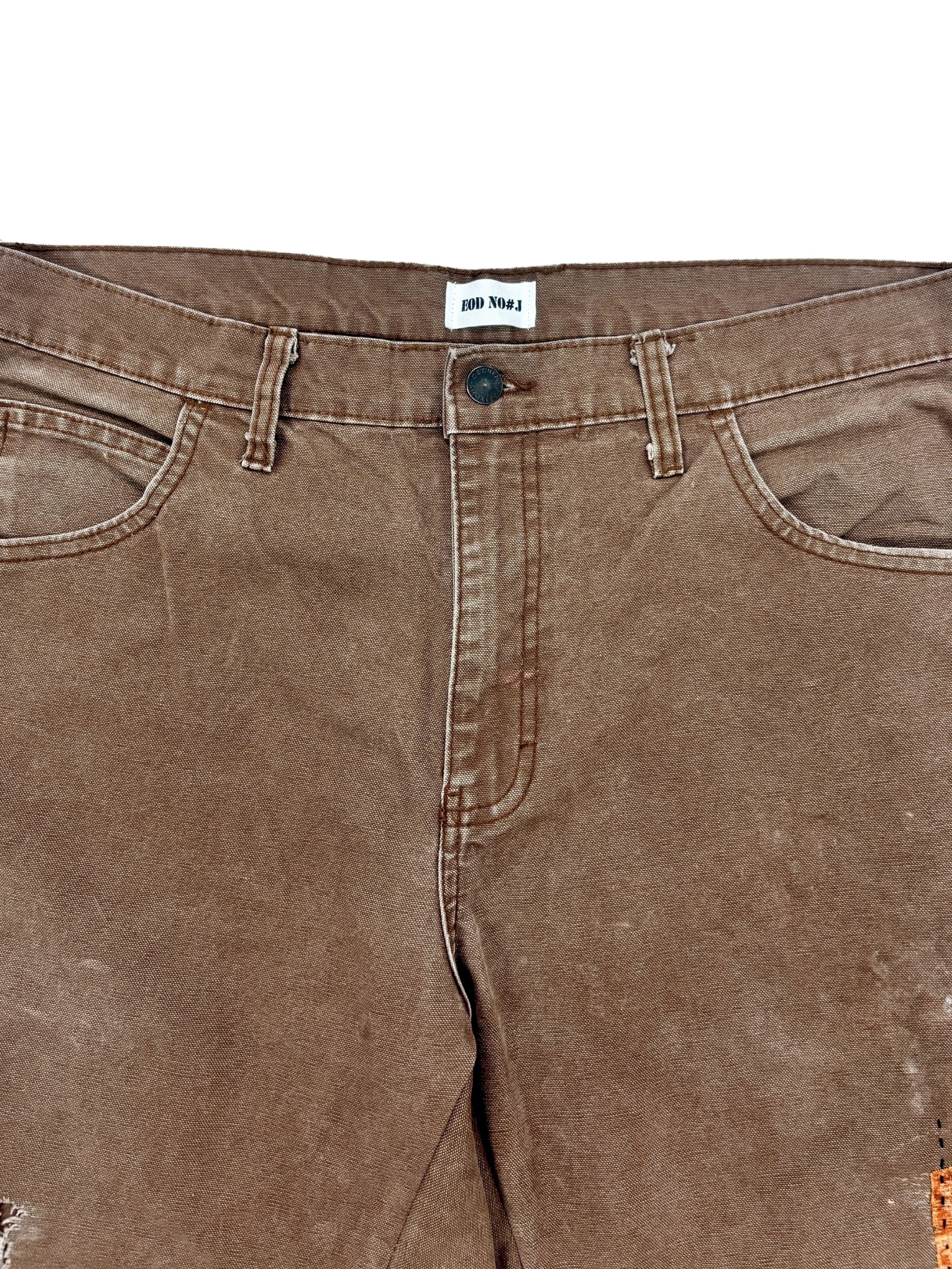Vtg Dickies Sashiko Distressed Shorts . 001