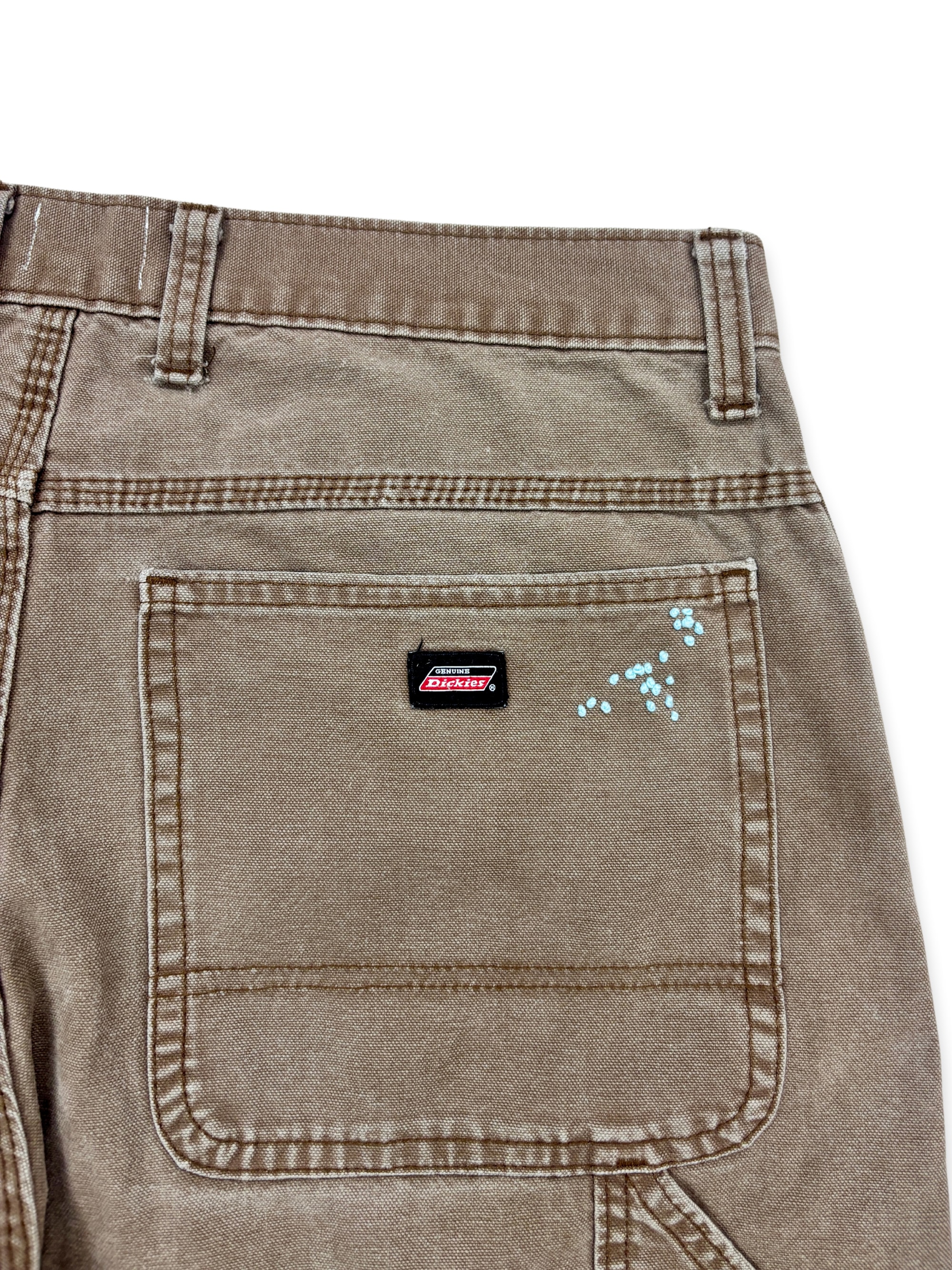 Vtg Dickies Sashiko Distressed Shorts . 003