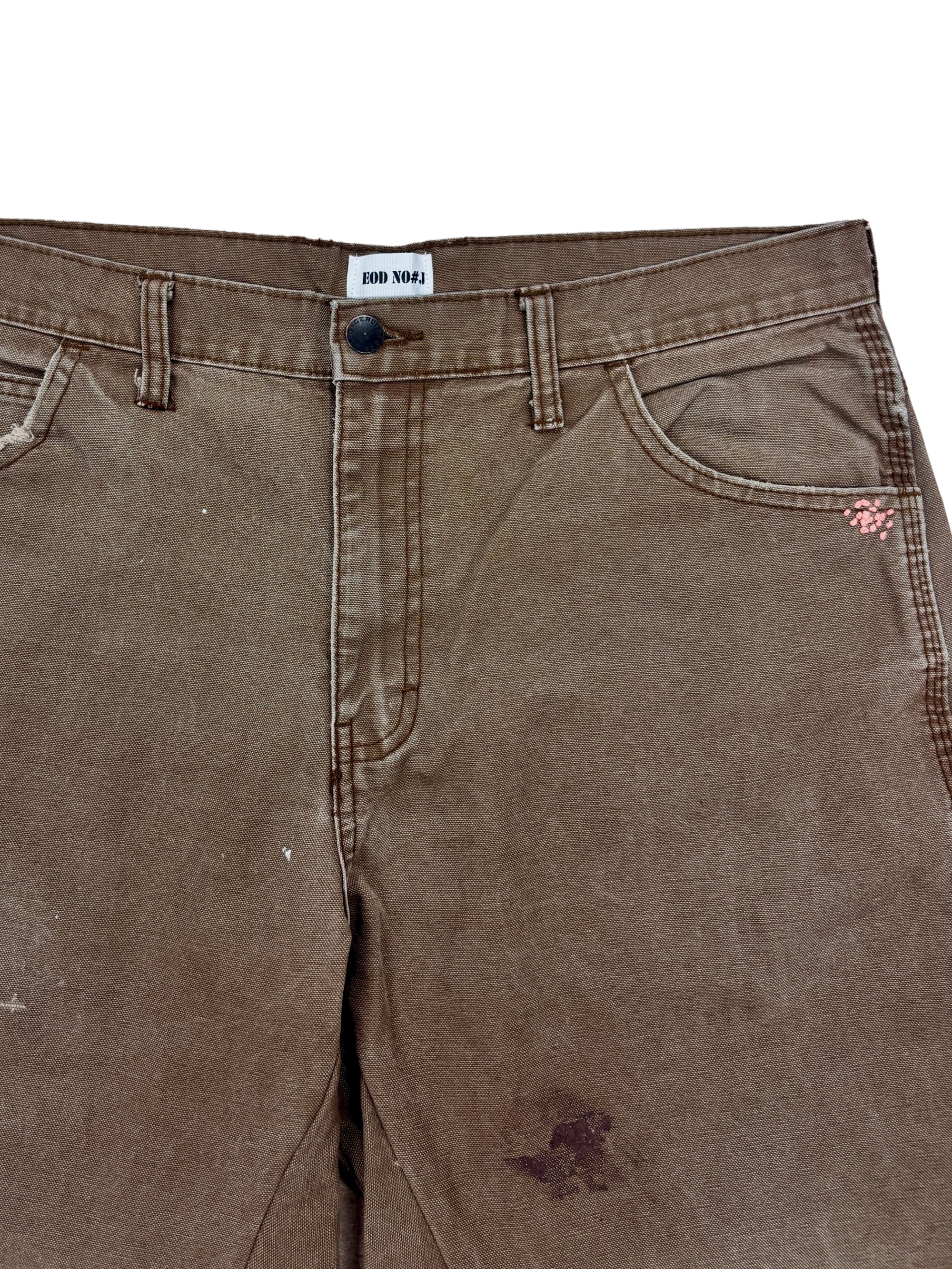 Vtg Dickies Sashiko Distressed Shorts . 005