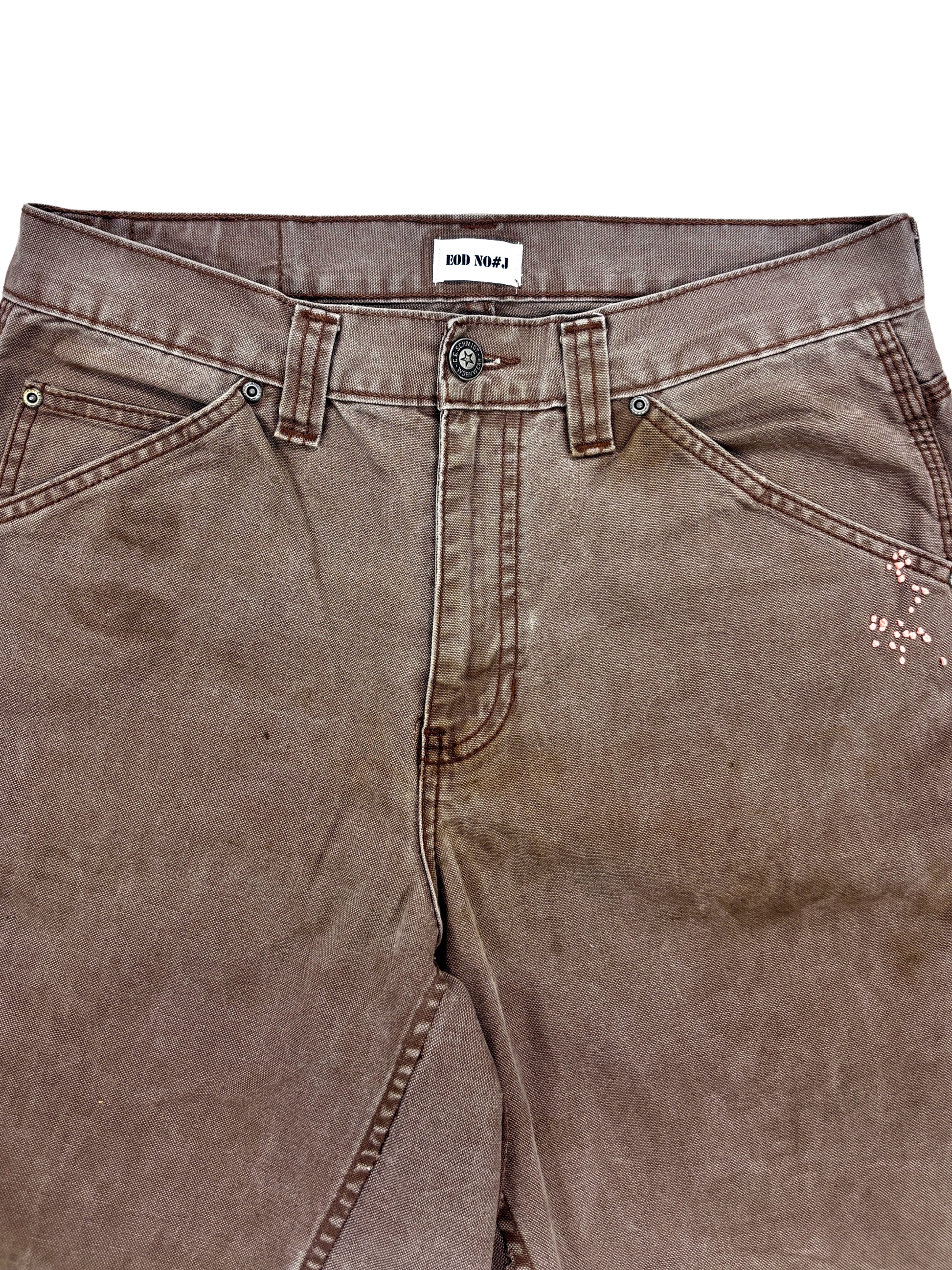 Vtg Schmidt Sashiko Distressed Shorts