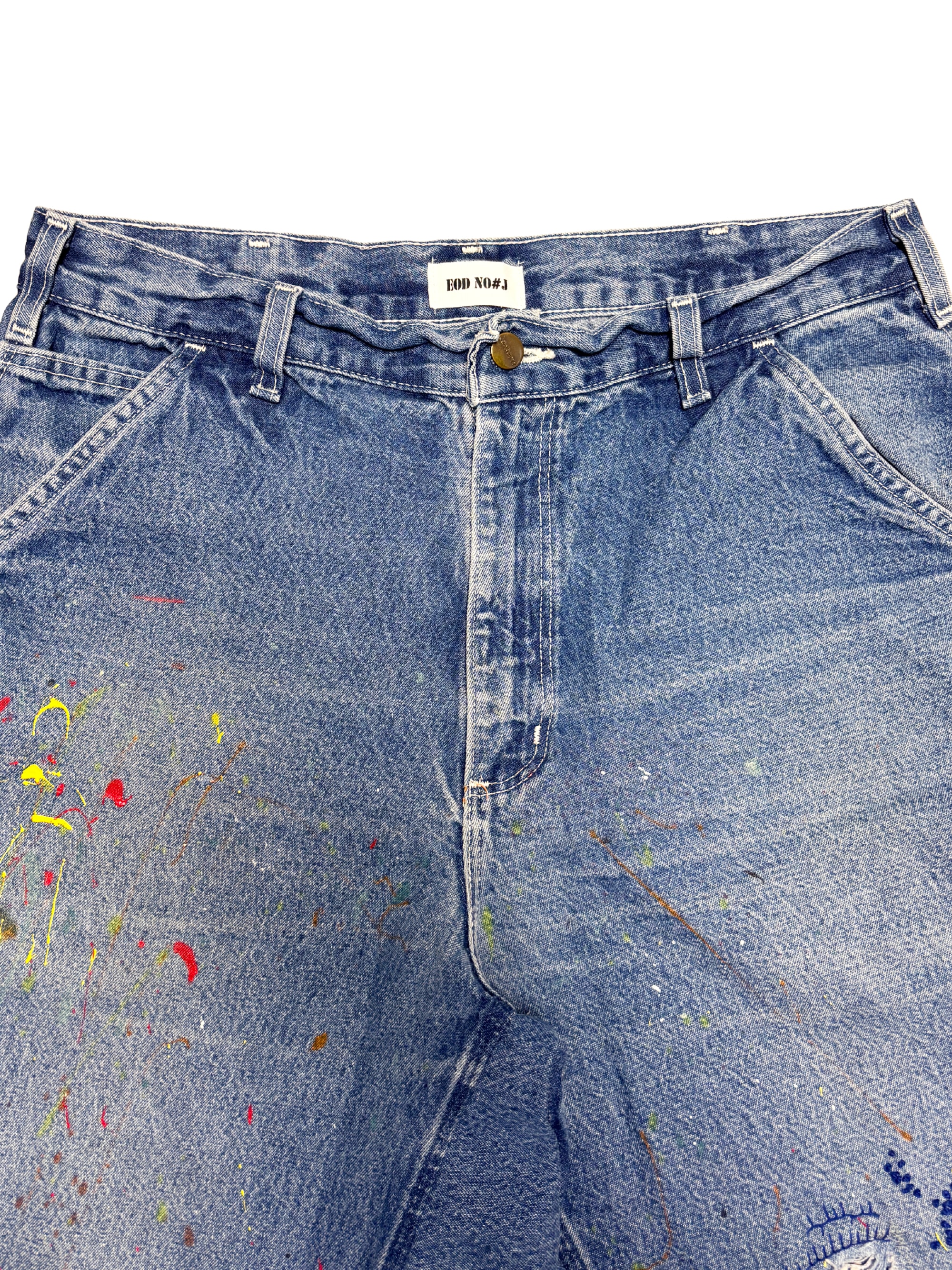 Vtg Carhartt Boro Sashiko Distressed Shorts . 016