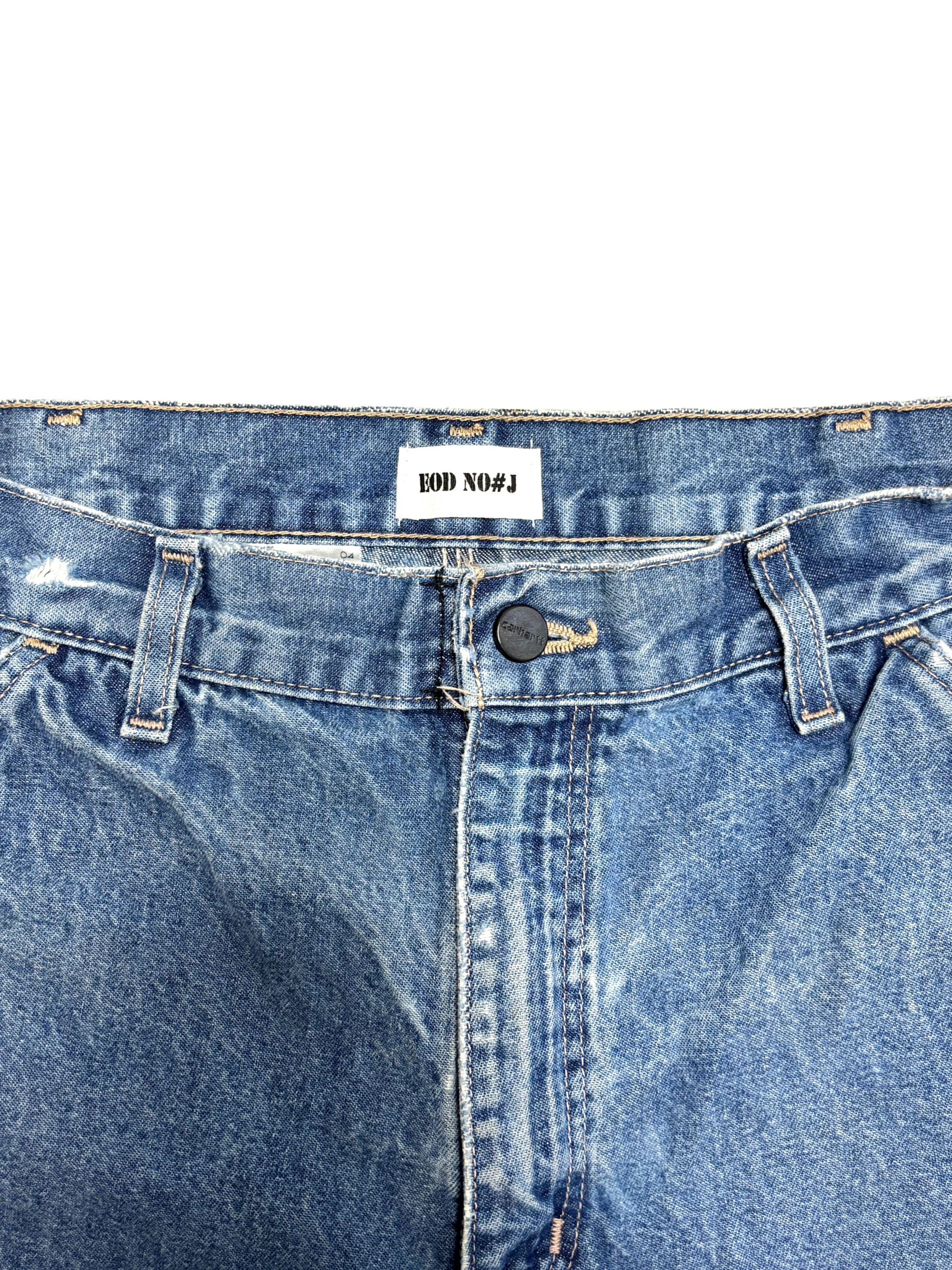 Vtg Carhartt Boro Sashiko Distressed Shorts . 018 (34")