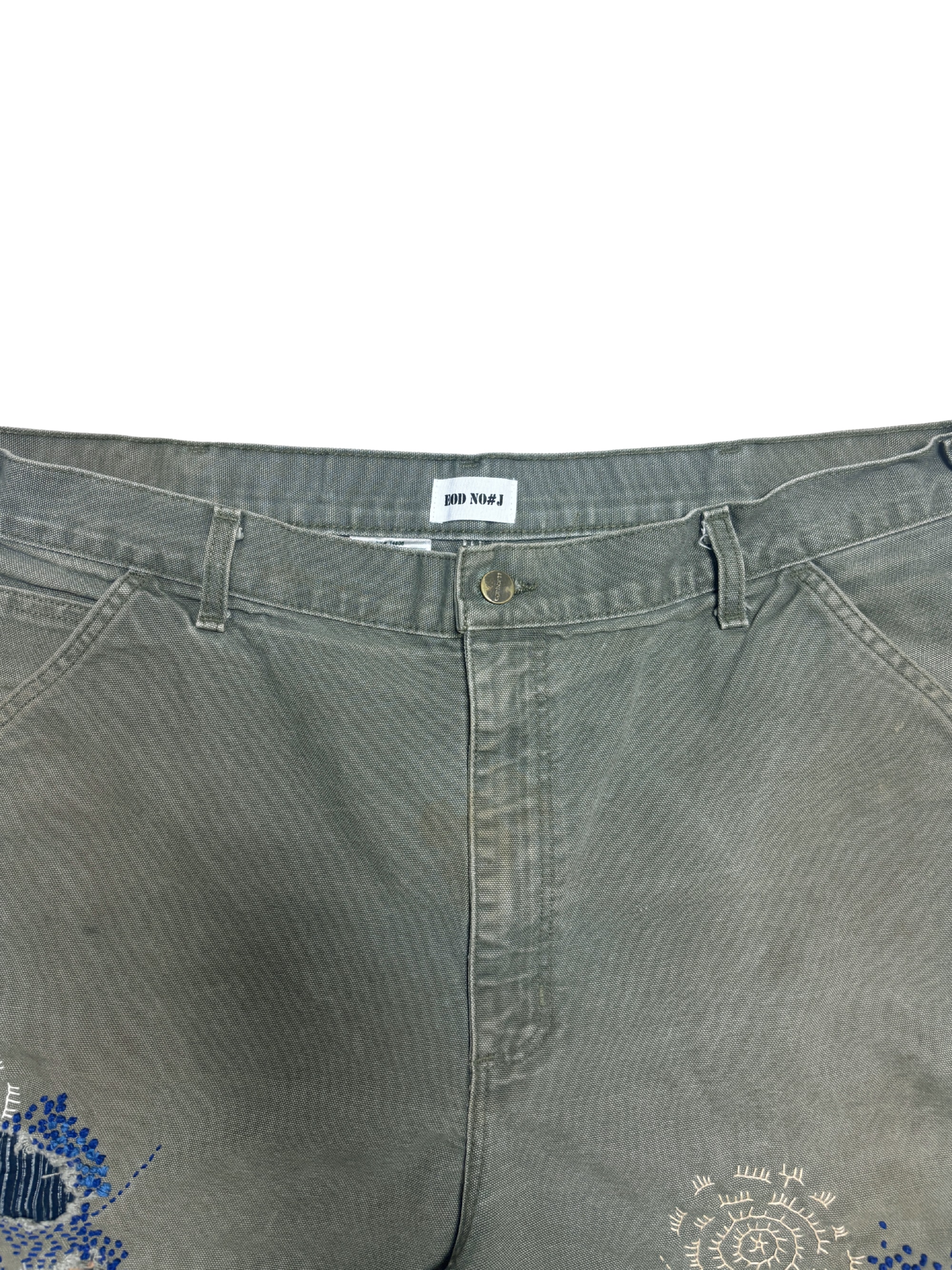 Vtg Carhartt Boro Sashiko Distressed Shorts . 025 (40")