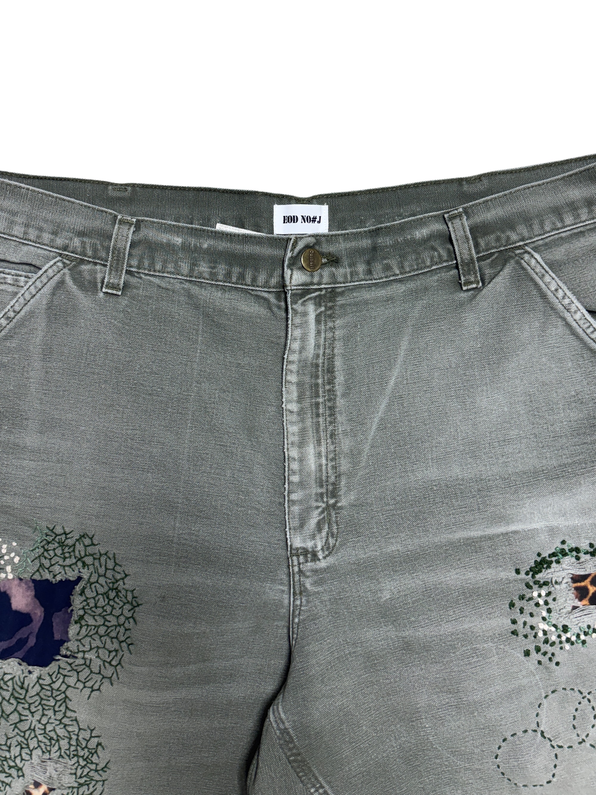 Vtg Carhartt Boro Sashiko Distressed Shorts . 030 (40")