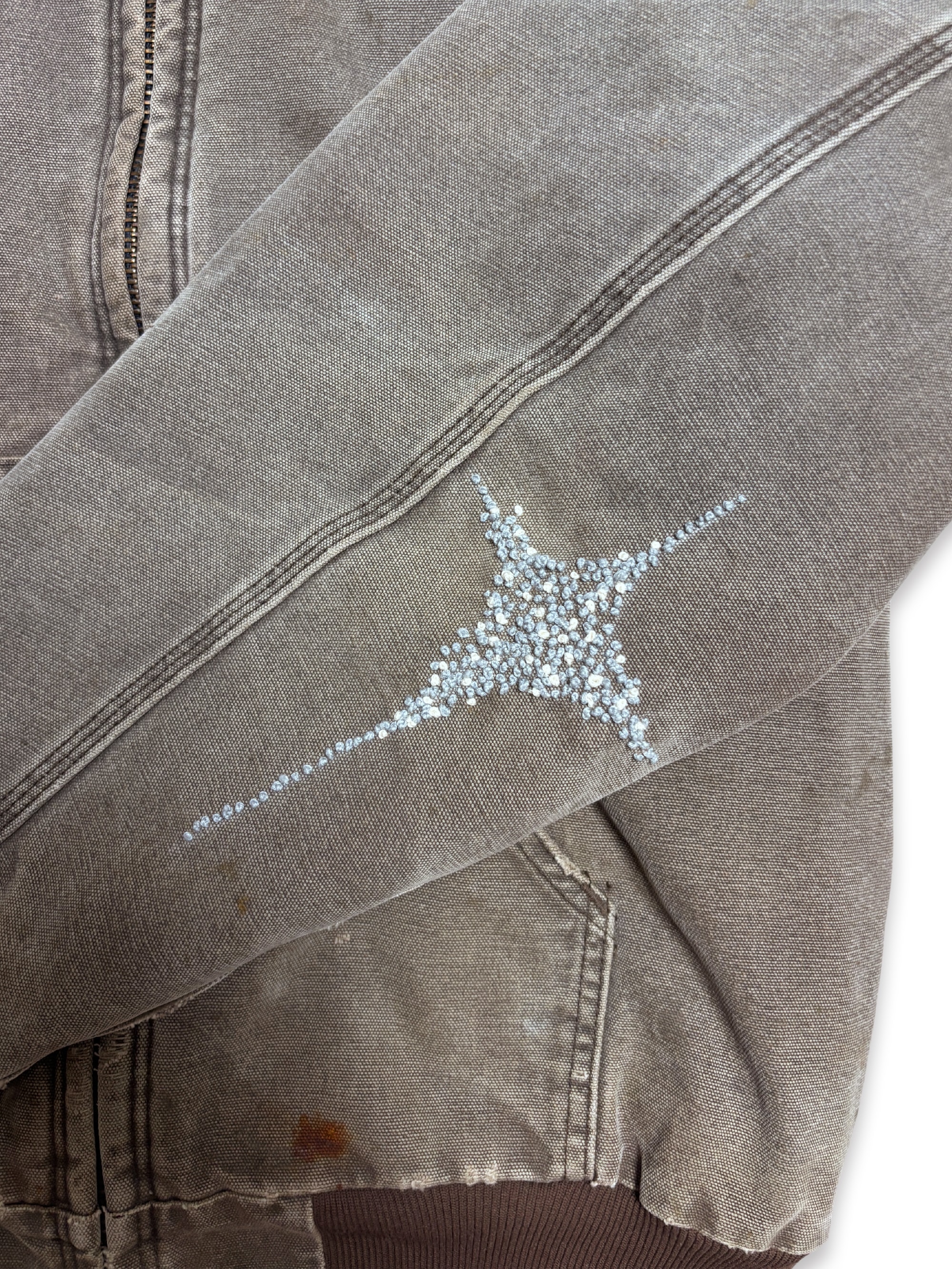 Vtg Carhartt Boro Sashiko Hooded Zip Jacket. 004