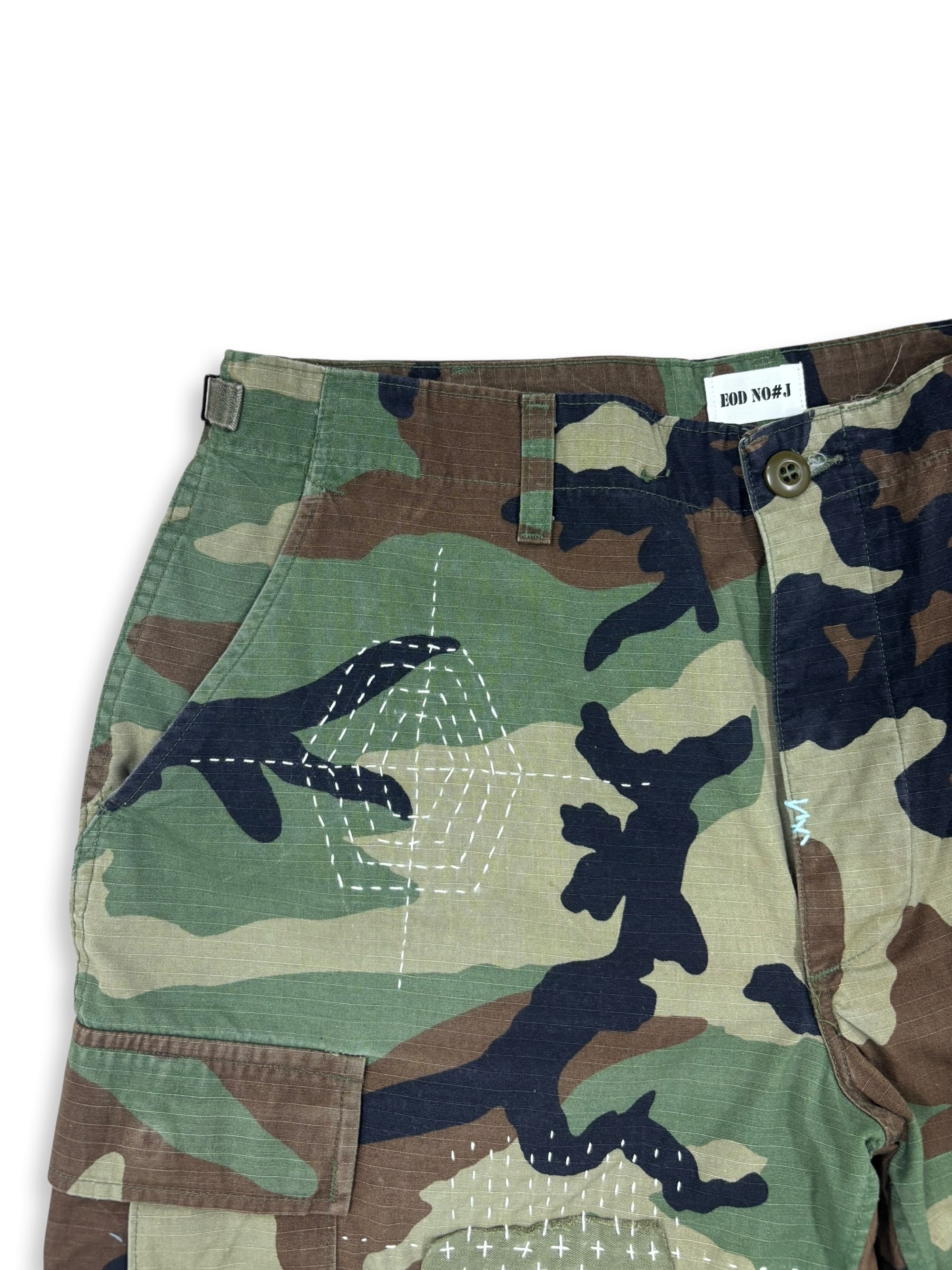 BDU Distressed Boro Sashiko Bermuda _ 002