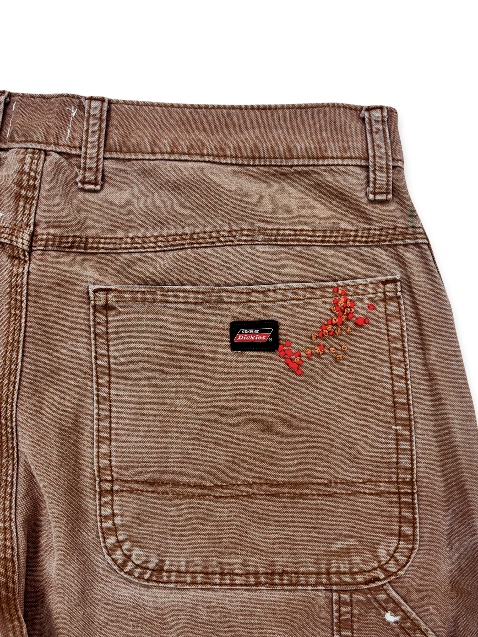 Vtg Dickies Sashiko Distressed Shorts . 002