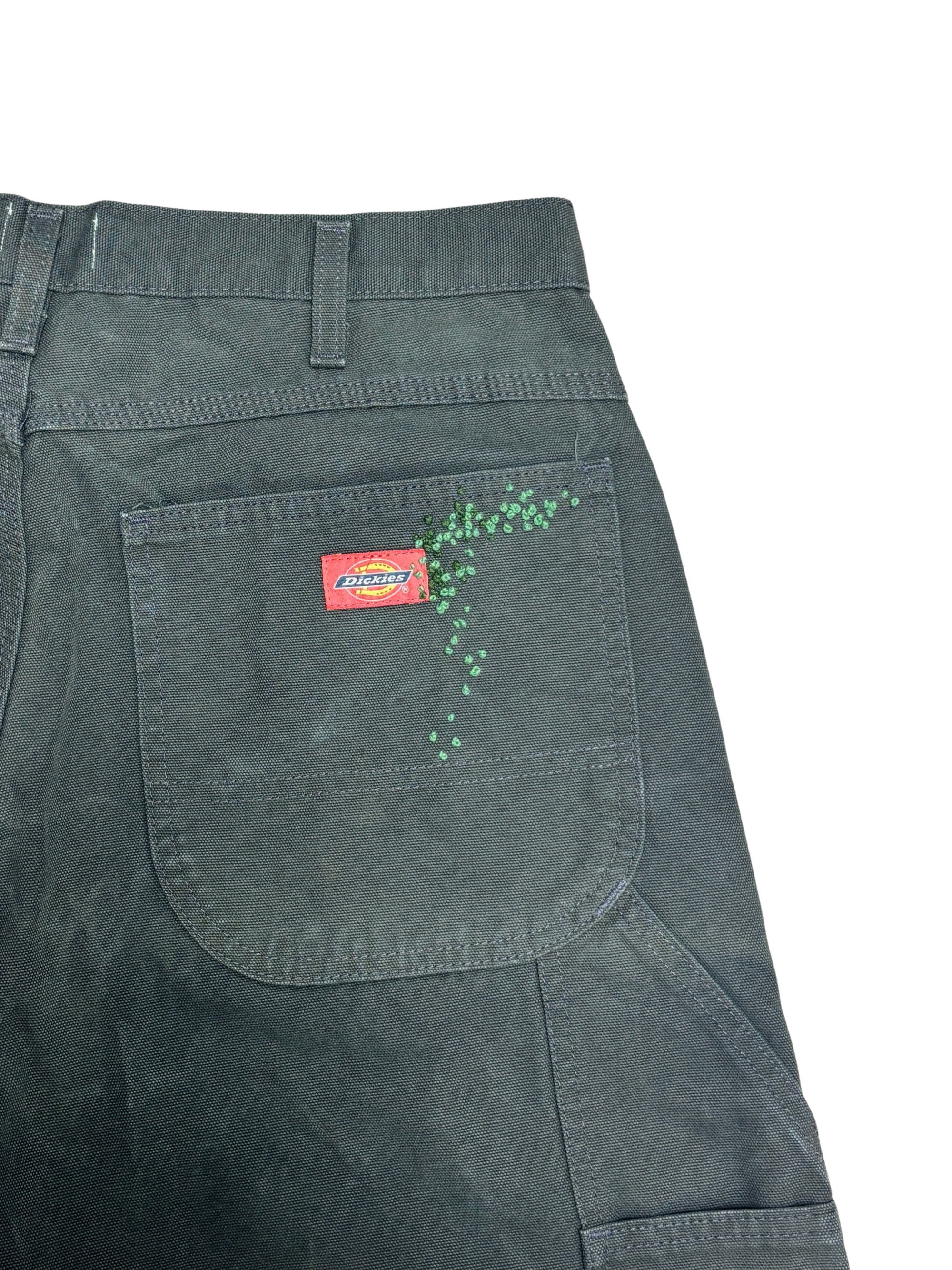 Vtg Dickies Sashiko Distressed Shorts . 008