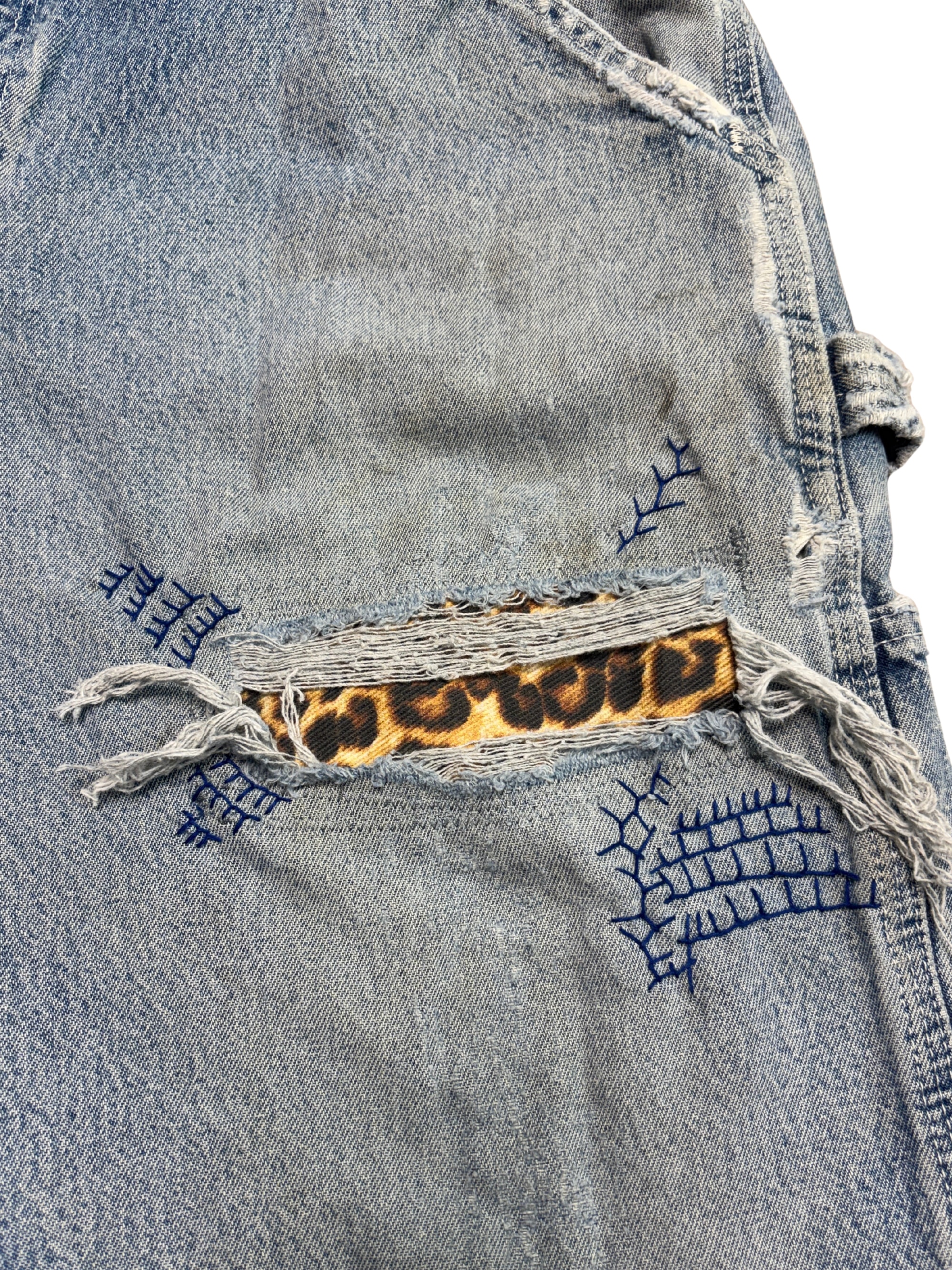 Vtg Carhartt Boro Sashiko Distressed Shorts . 014