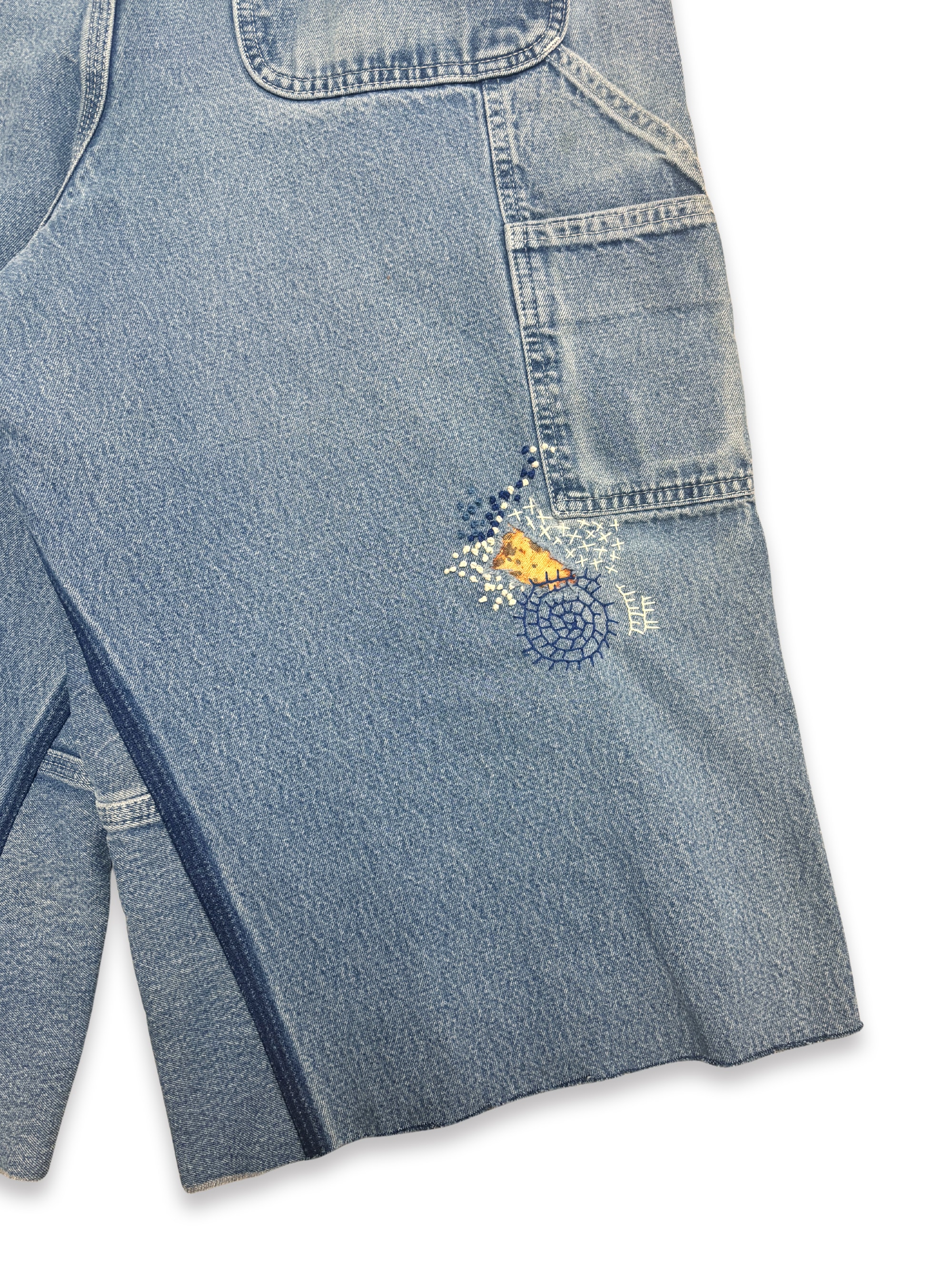 Vtg Carhartt Boro Sashiko Distressed Shorts . 021 (36")