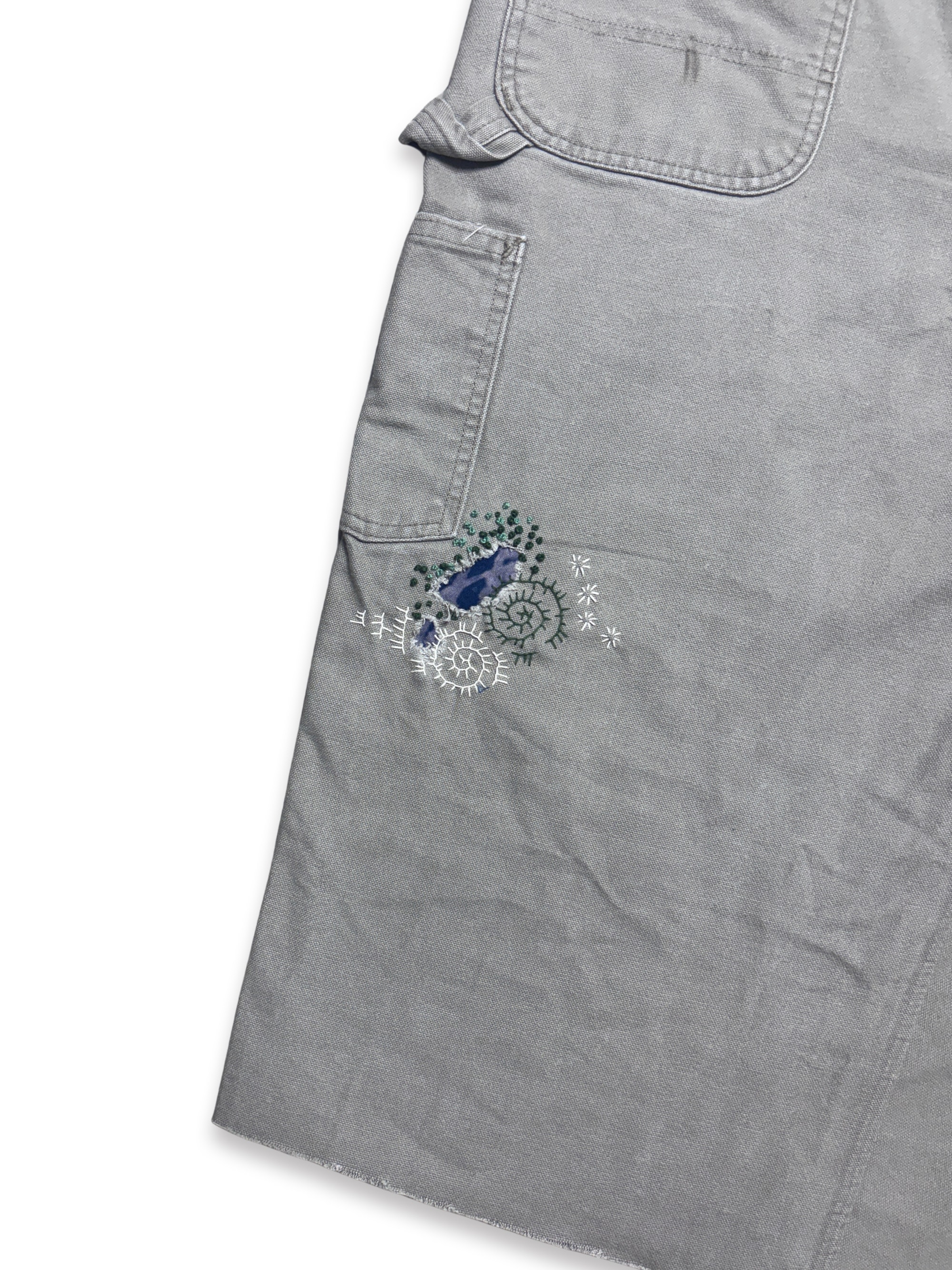 Vtg Carhartt Boro Sashiko Distressed Shorts . 024 (40")