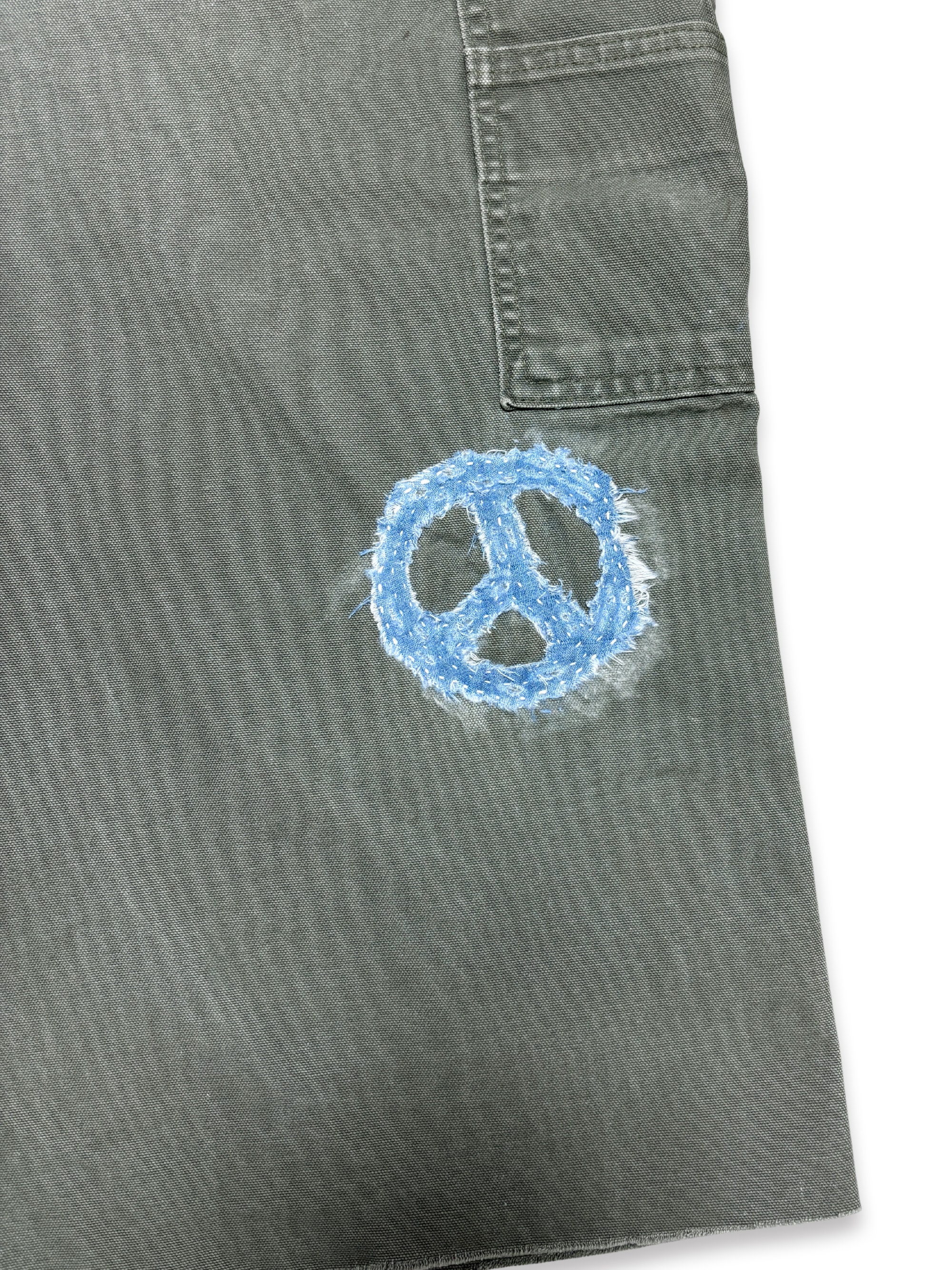 Vtg Carhartt Boro Sashiko Distressed Shorts . 025 (40")