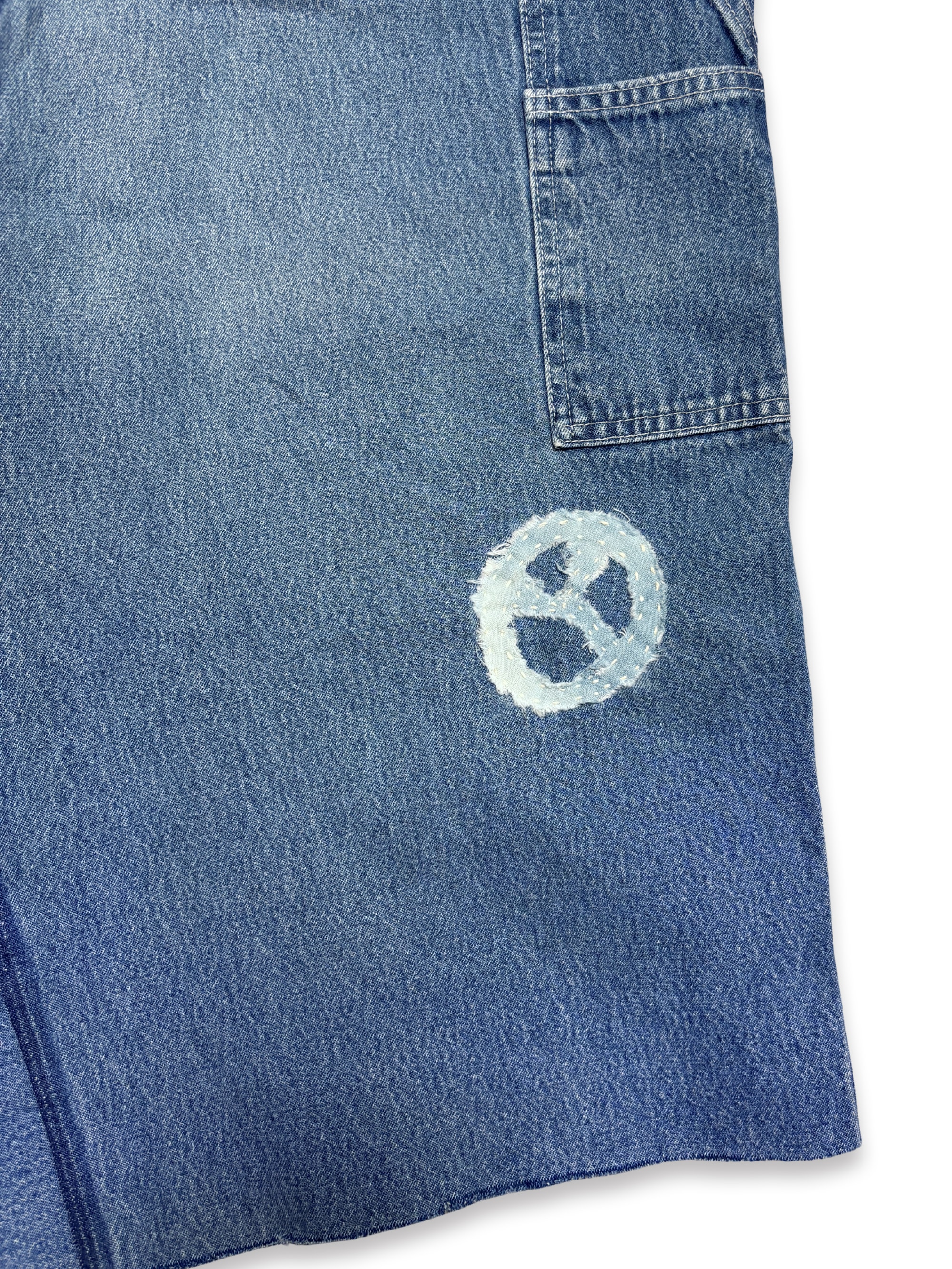 Vtg Carhartt Boro Sashiko Distressed Shorts . 032 (38")