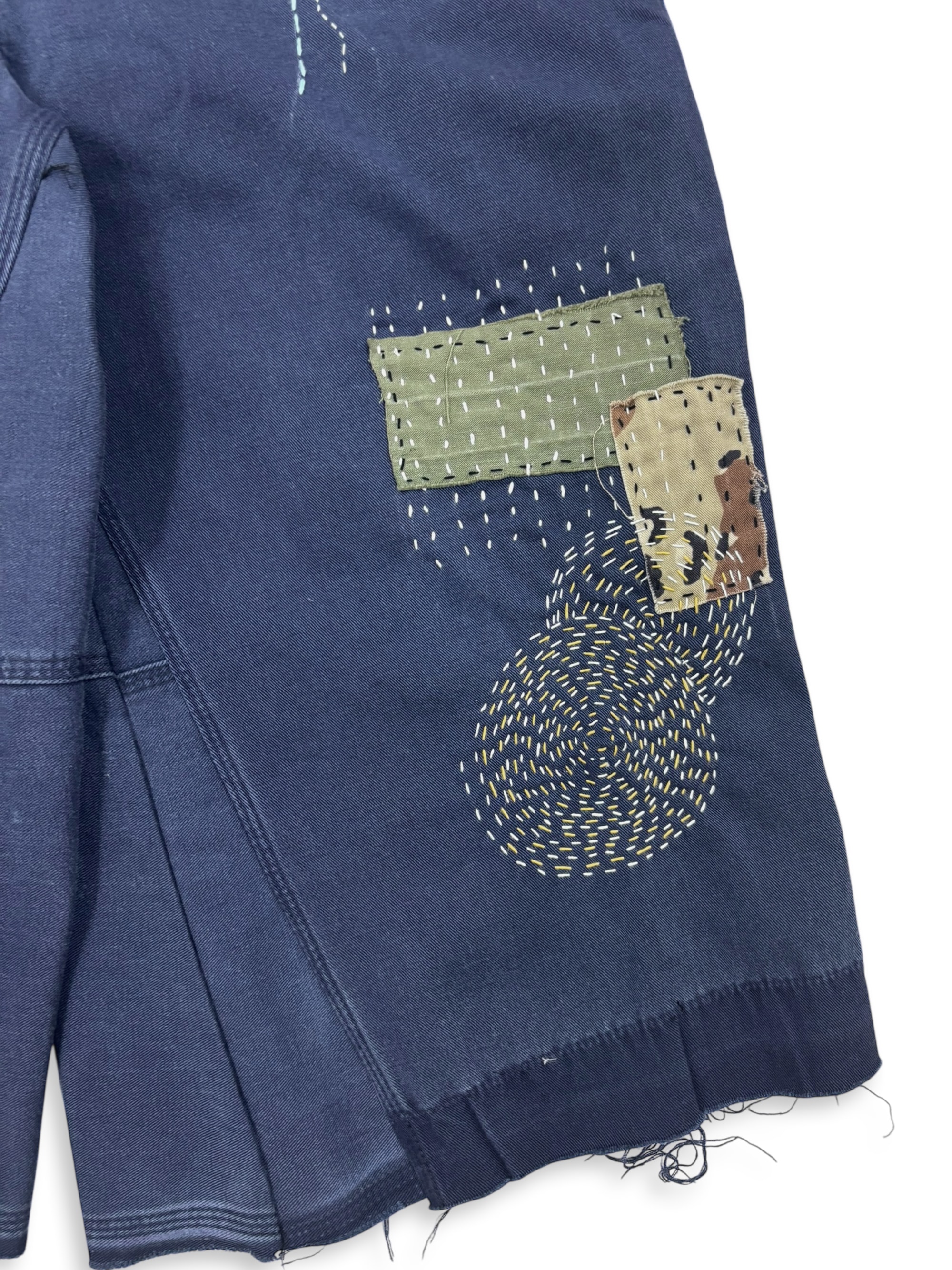 Vtg Carhartt FR Boro Sashiko Distressed Shorts . 002