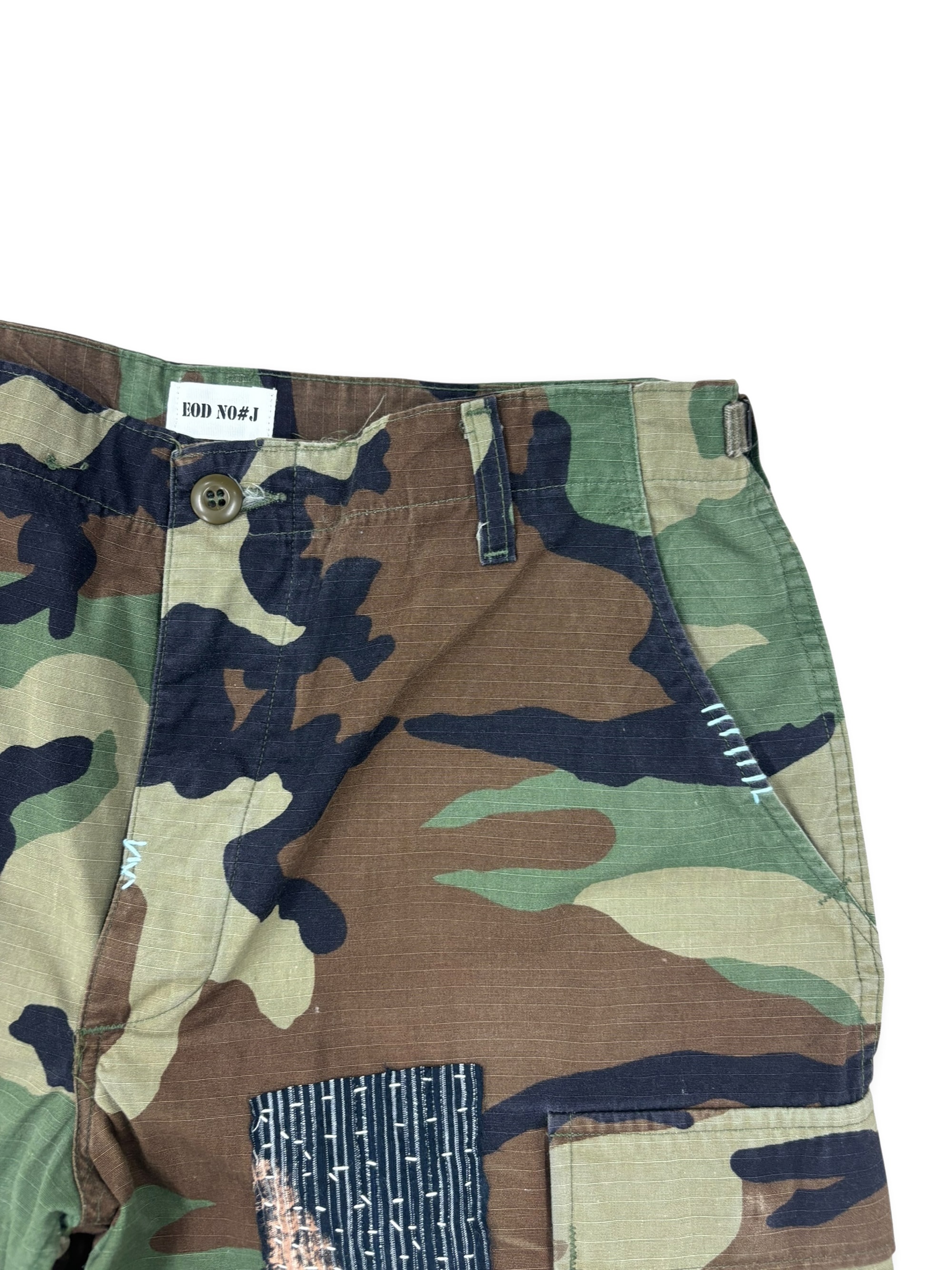 BDU Distressed Boro Sashiko Bermuda _ 002