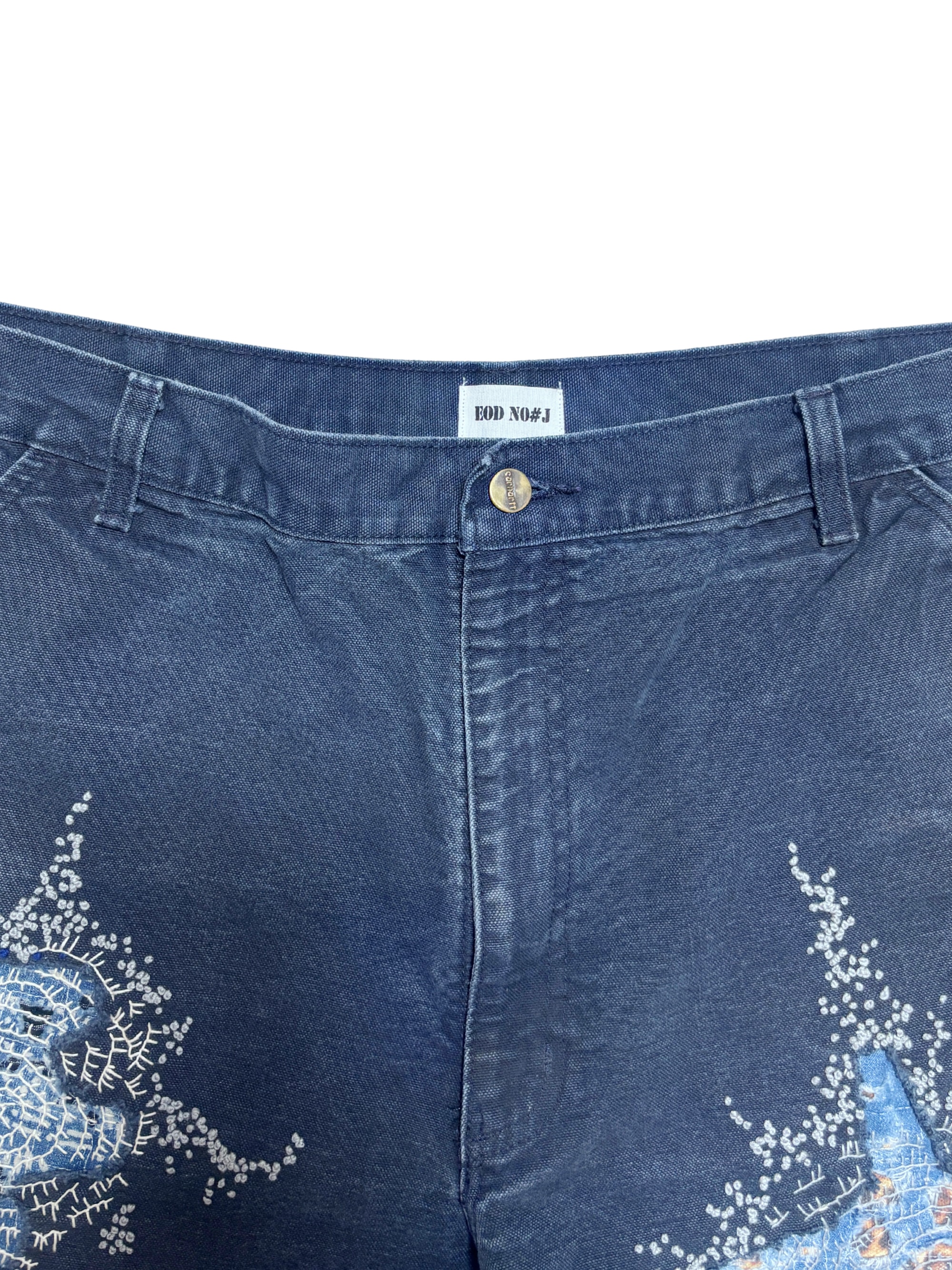 Vtg Carhartt Boro Sashiko Distressed Shorts . 037 (40")