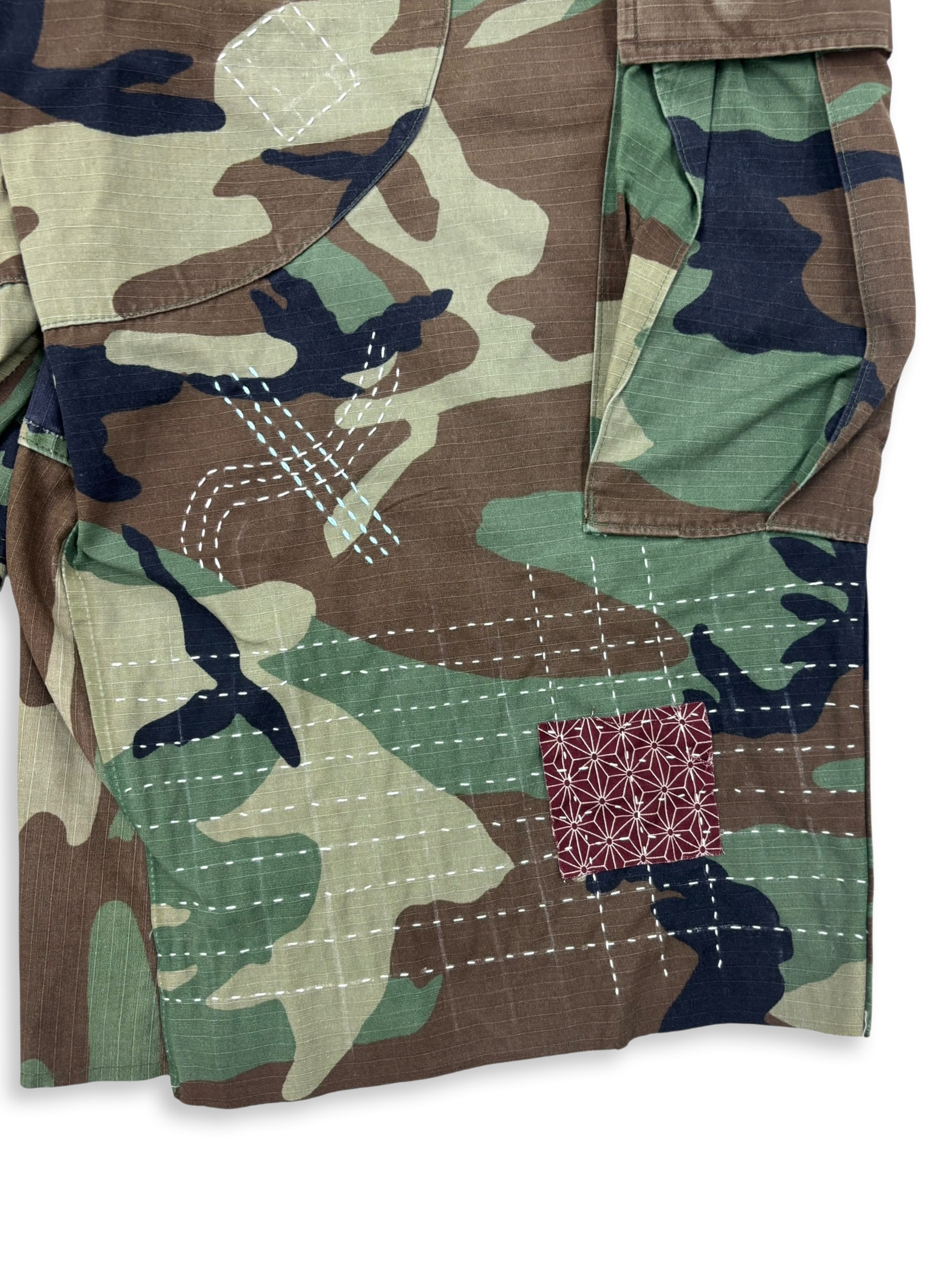 BDU Distressed Boro Sashiko Bermuda _ 002
