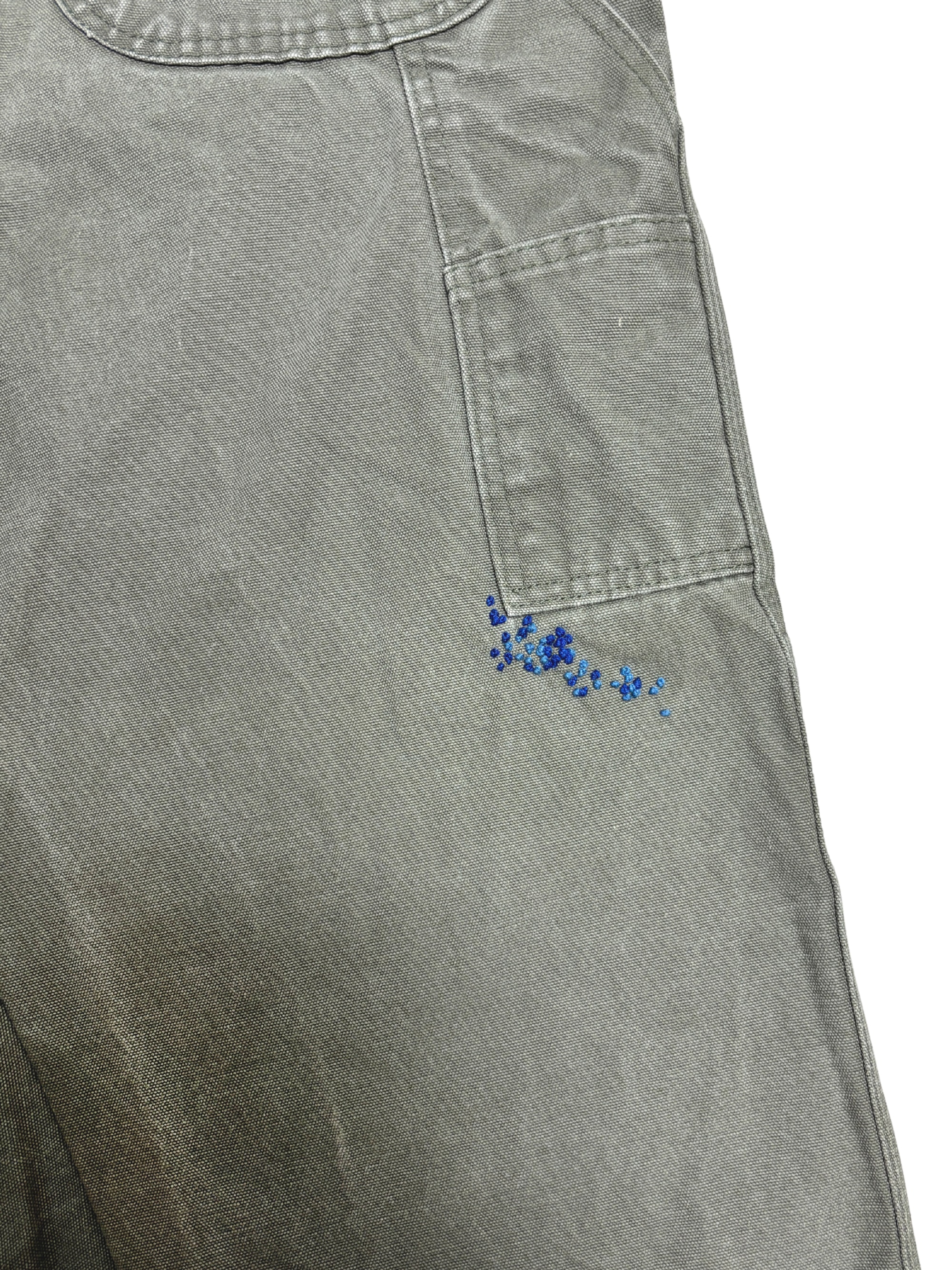 Vtg Dickies Sashiko Distressed Shorts . 009