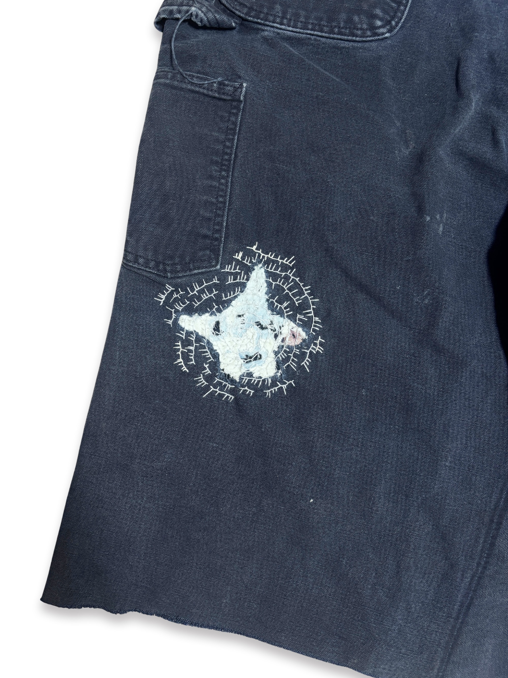 Vtg Carhartt Boro Sashiko Distressed Shorts . 036 (40")