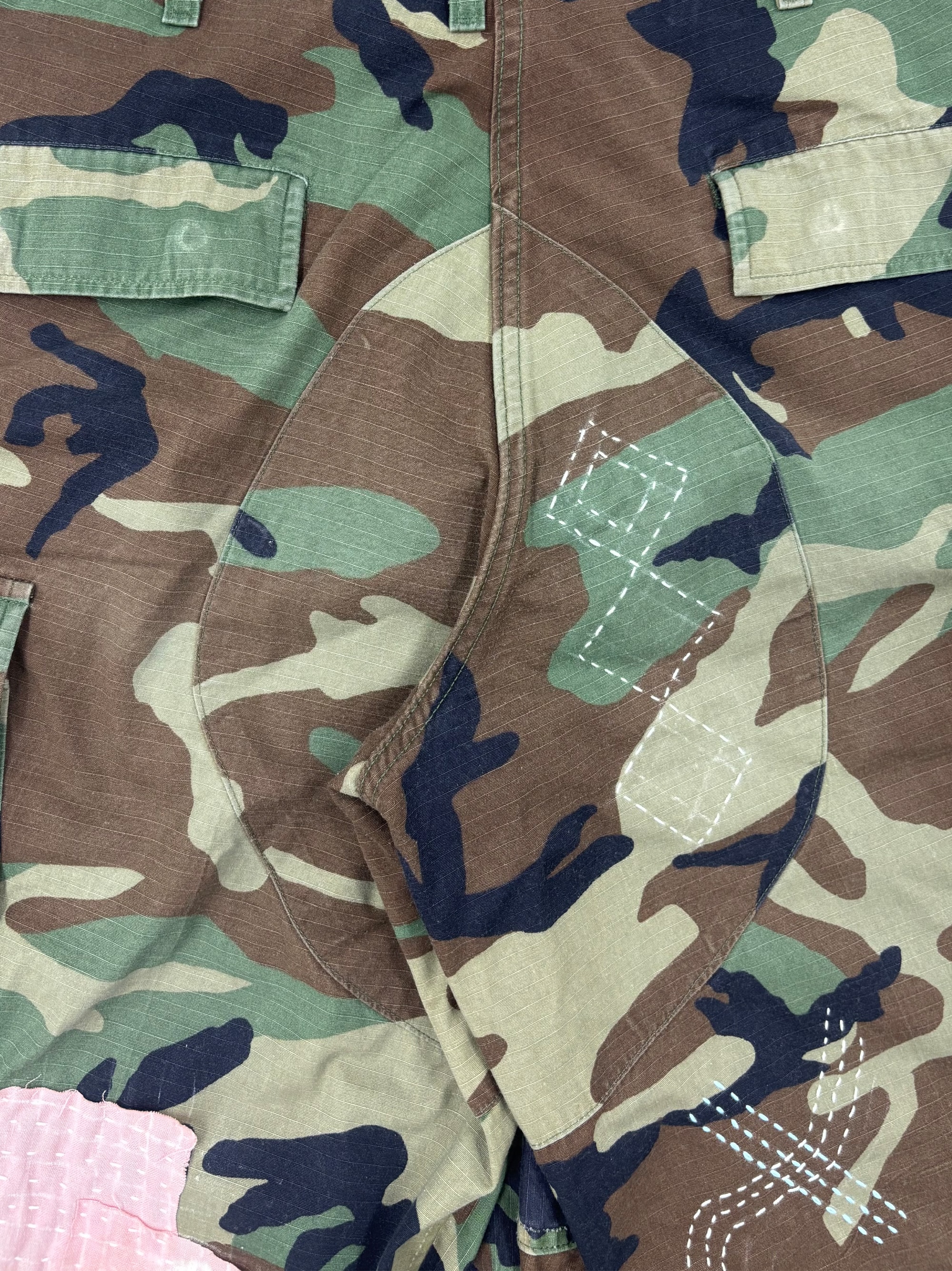 BDU Distressed Boro Sashiko Bermuda _ 002