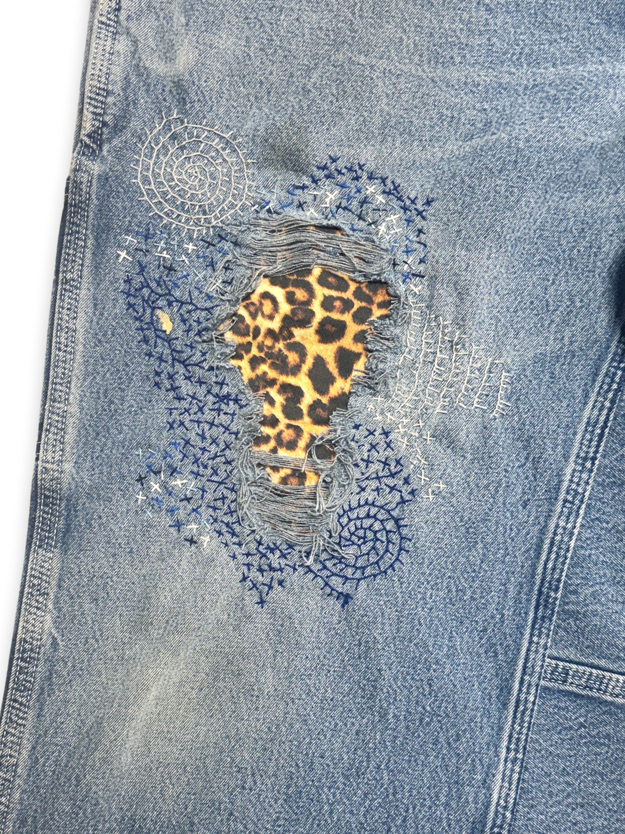 Vtg Carhartt Boro Sashiko Distressed Shorts . 021 (36")