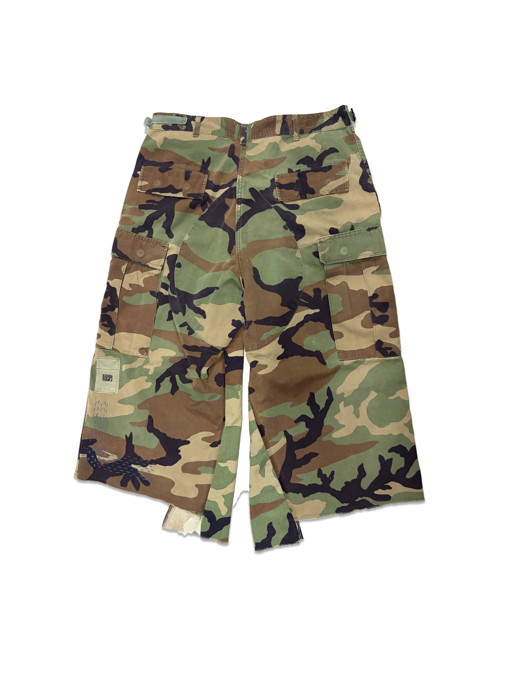 Distressed Sashiko Bermuda _ Alpha (Size-M)