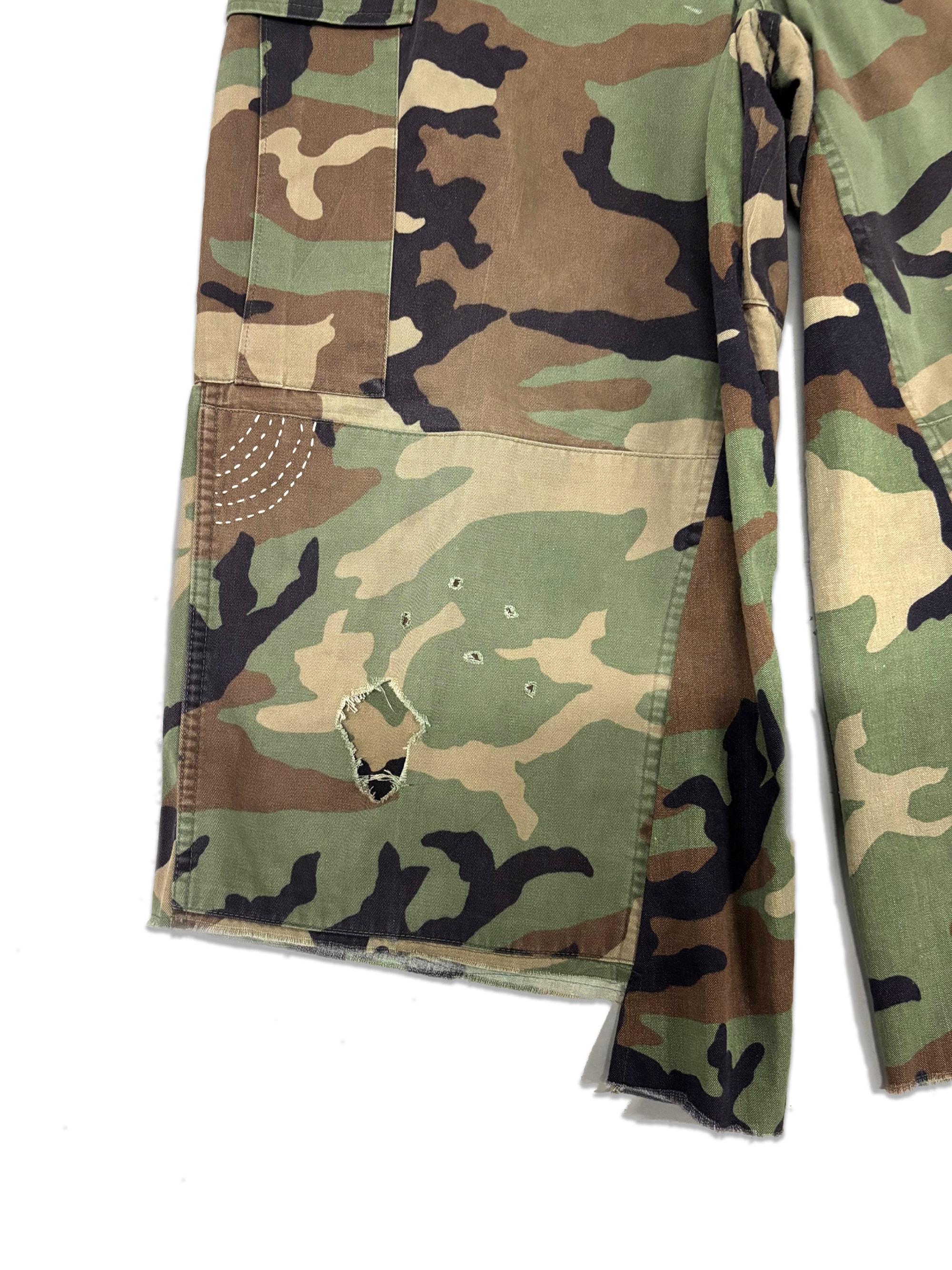 Distressed Sashiko Bermuda _ Alpha (Size-M)