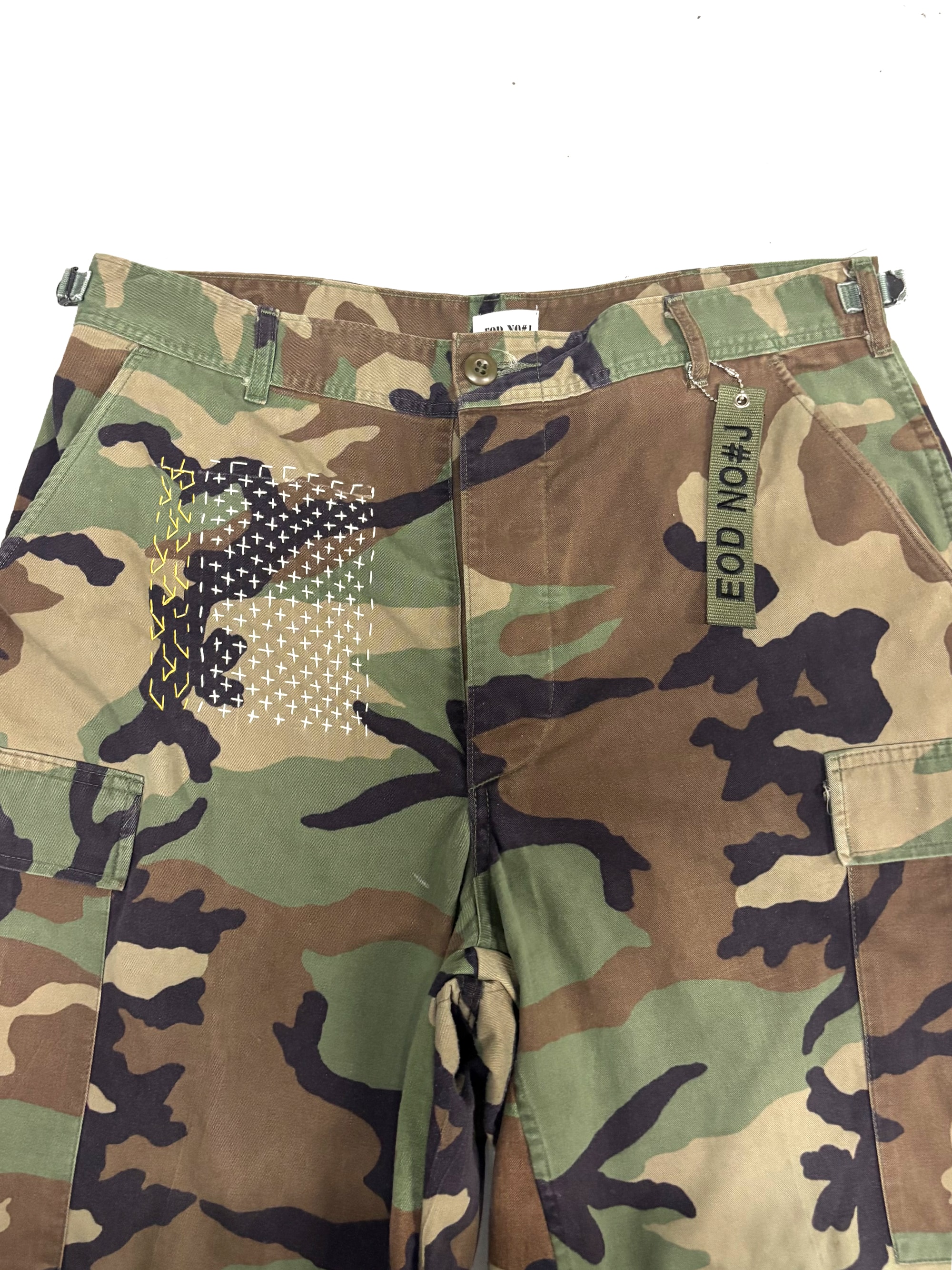 Distressed Sashiko Bermuda _ Alpha (Size-M)