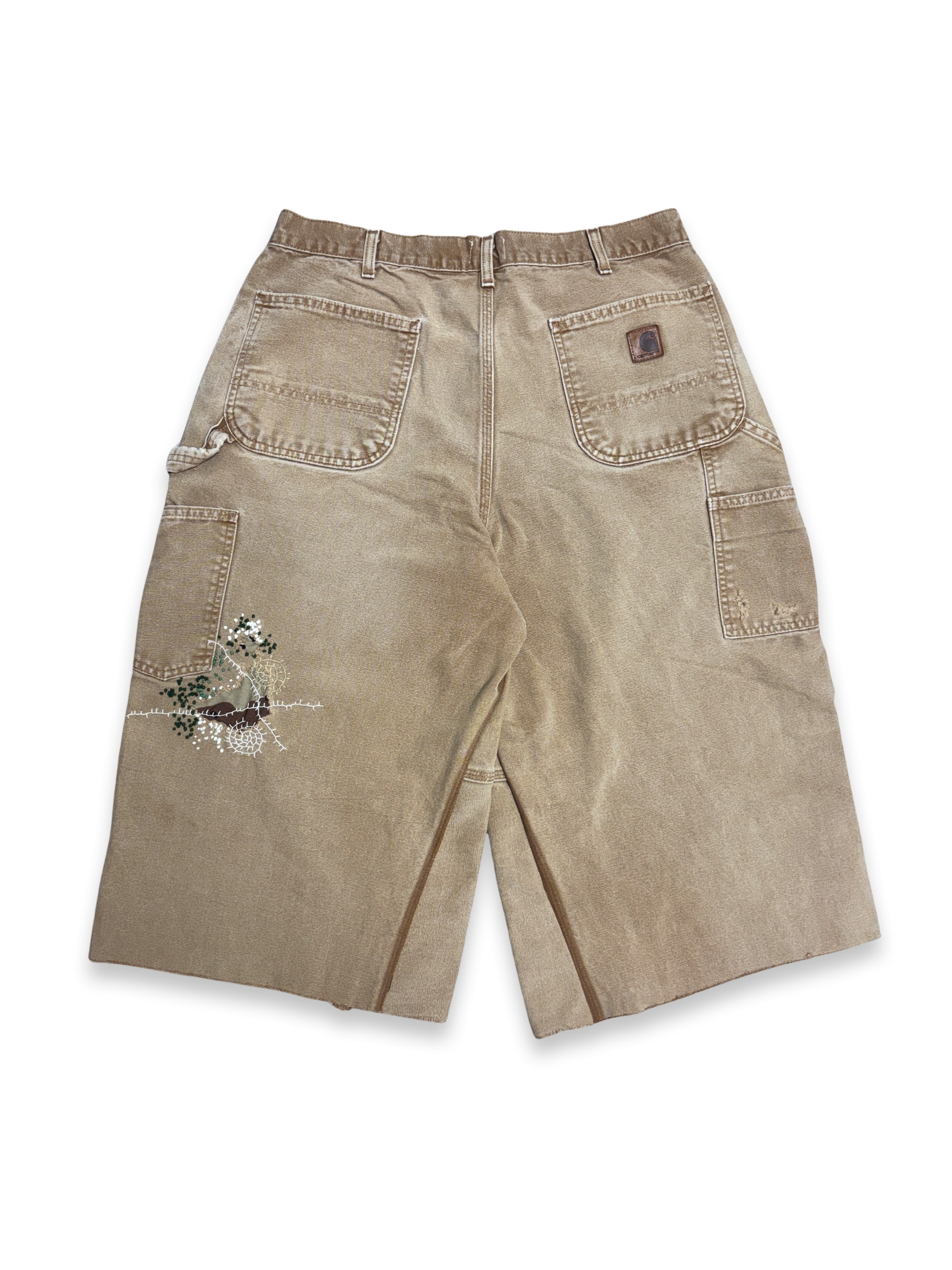 Vtg Carhartt Boro Sashiko Distressed Shorts . 009