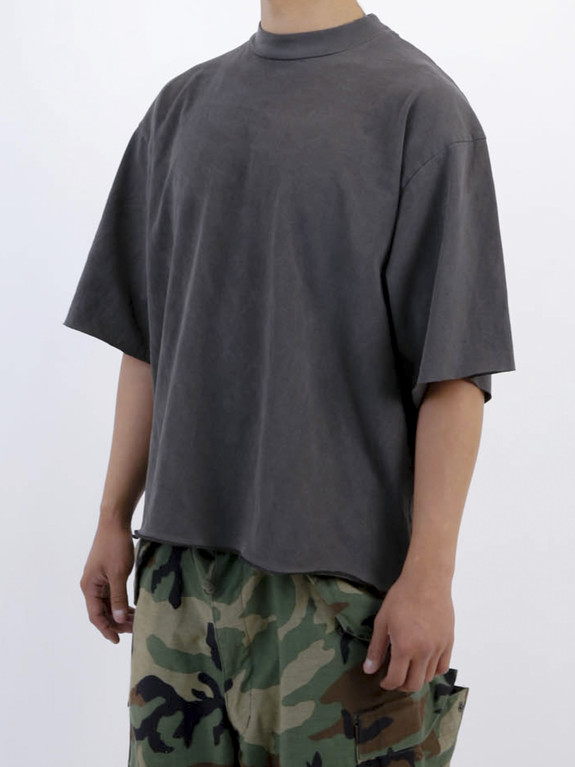 Washed Heavy Cropped Tee (White)
