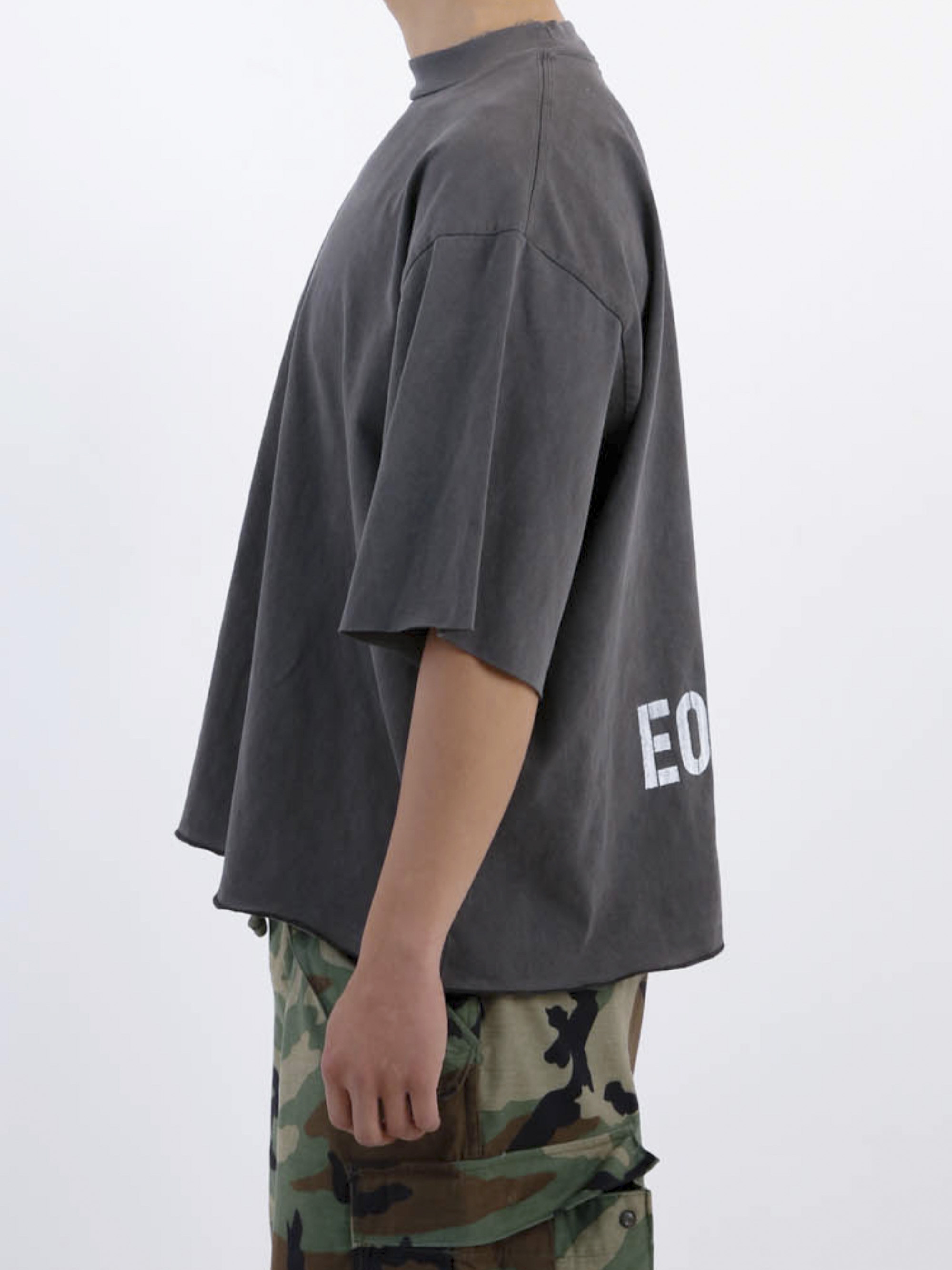 Washed Heavy Cropped Tee (White)