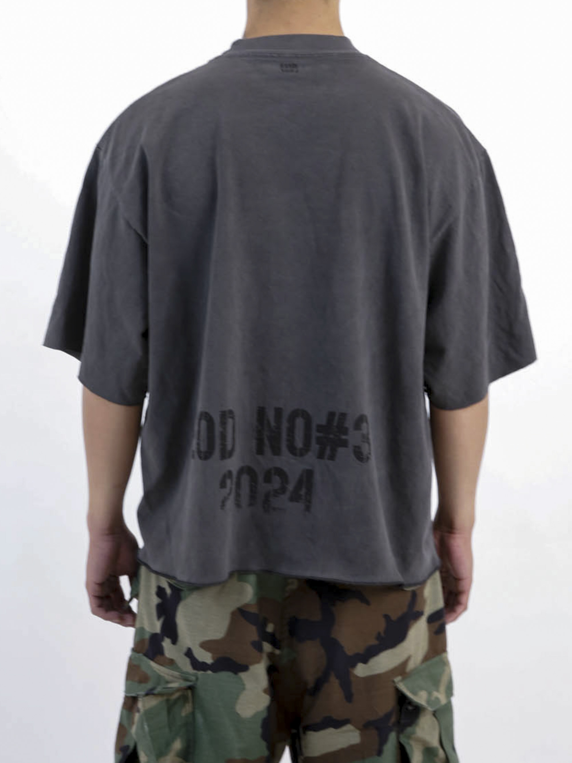 Washed Heavy Cropped Tee (Black)