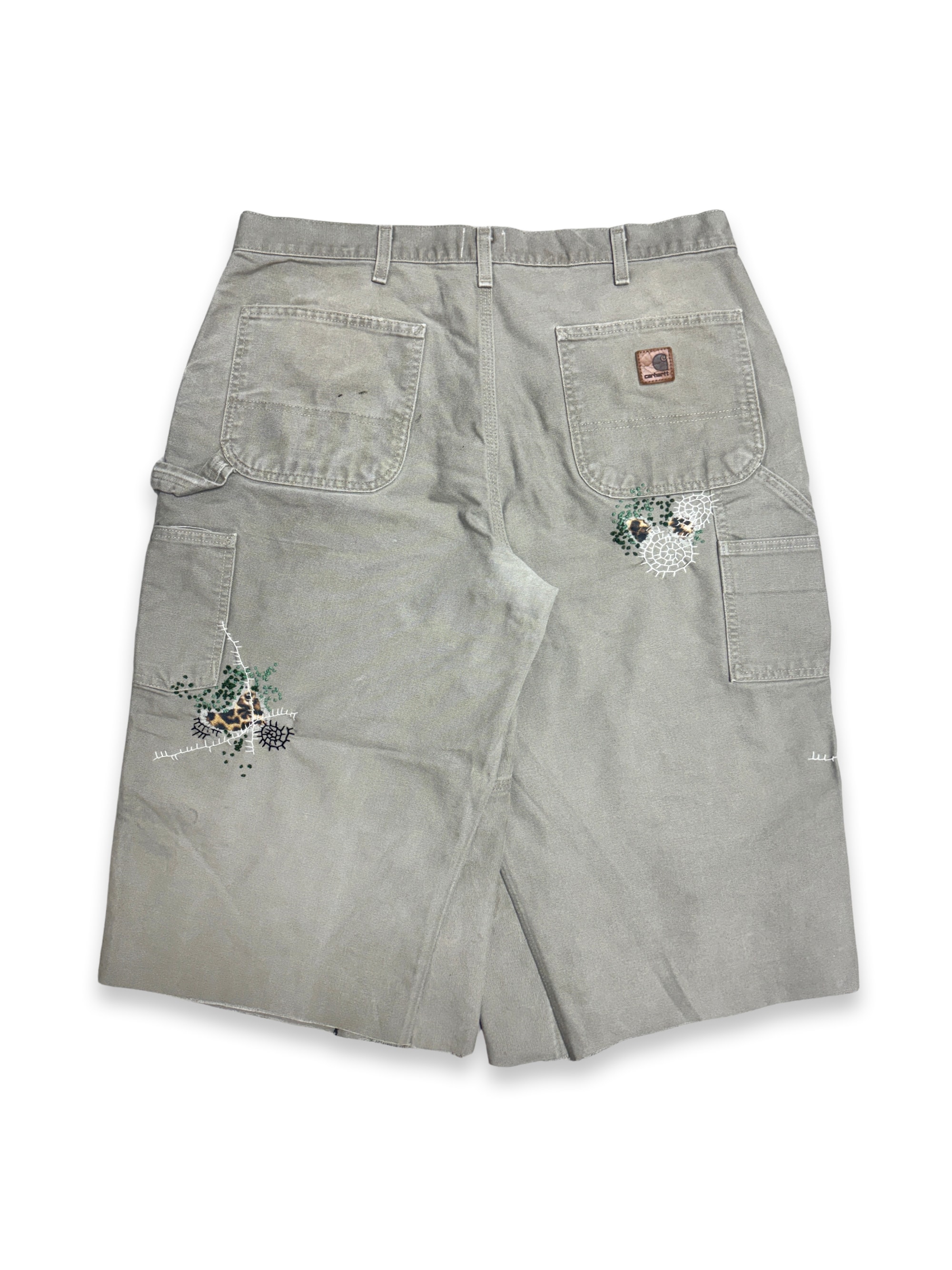 Vtg Carhartt Boro Sashiko Distressed Shorts . 010